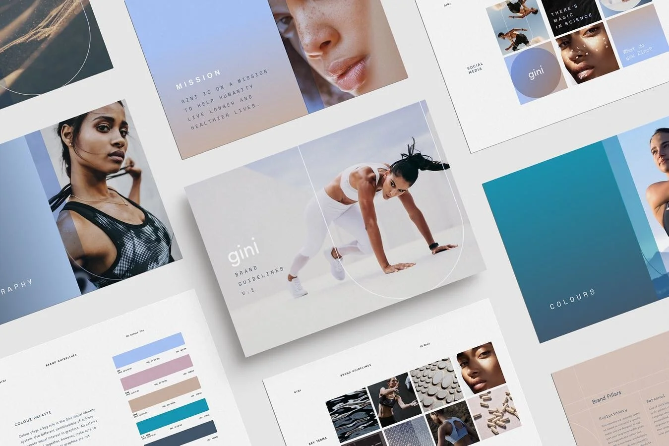 Sneak peak of the brand guidelines we have been developing for Gini Health. That&rsquo;s all for now 🤫👀🤸🏽&zwj;♂️🧬 #brand #branding #design