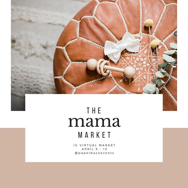 Hey Mamas! I&rsquo;m participating as a virtual vendor at the first IG Virtual Market hosted by @paperbackevents . I&rsquo;ll be showcasing and selling my products on The Paperback Girls&rsquo; Instagram stories on April 11th  at 2:10 to 3:10 for thi