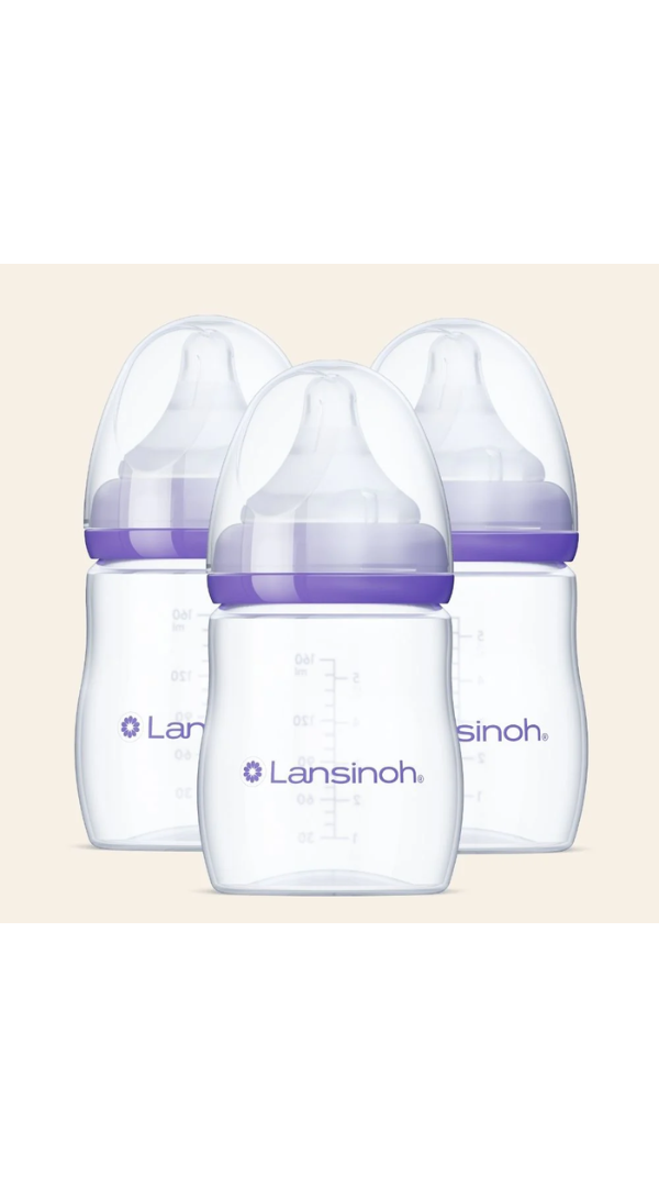 Lansinoh Bottles pk, oz Bottles Slow Flow — Breastfeeding