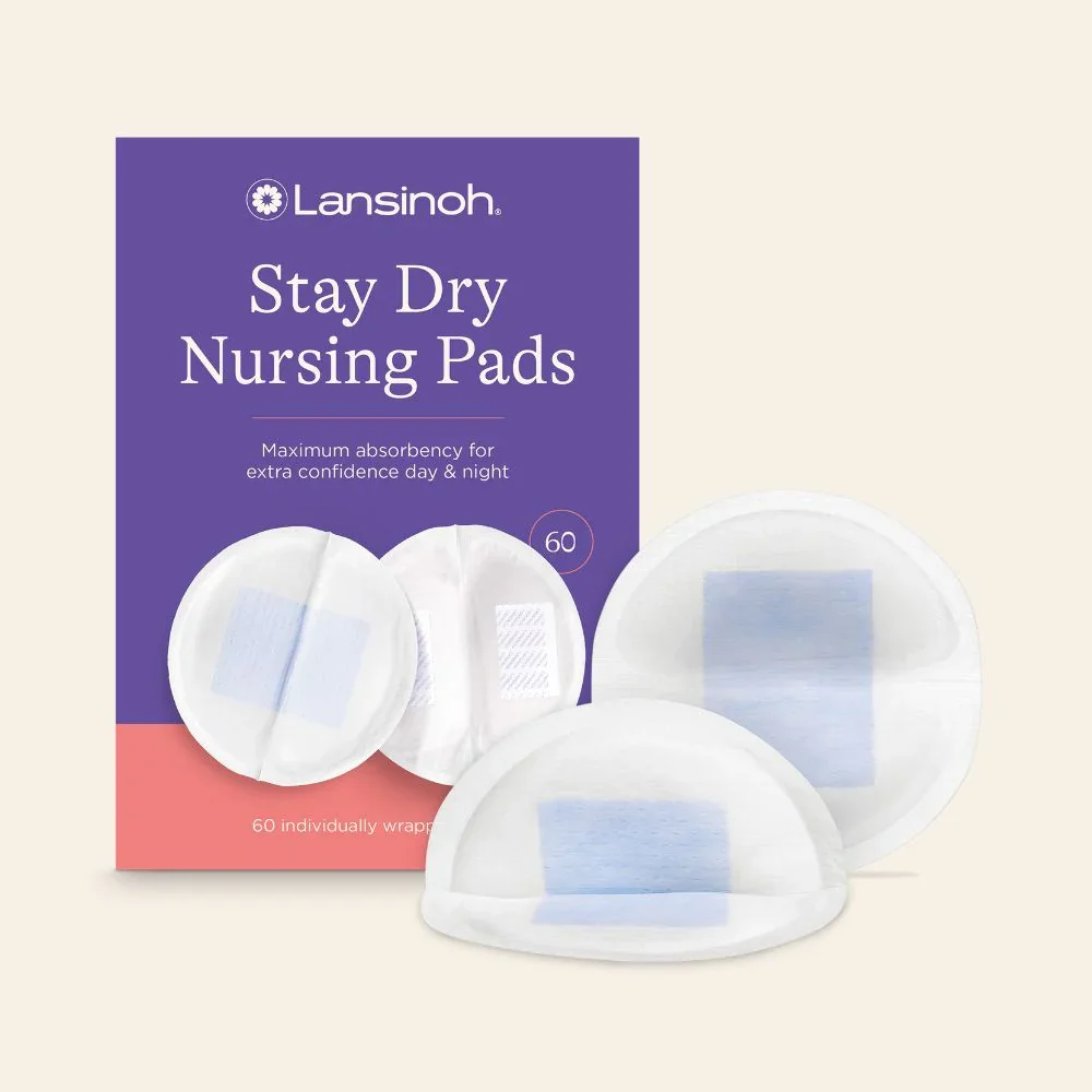 Lansinoh Stay Dry Disposable Nursing Pads, 60 count