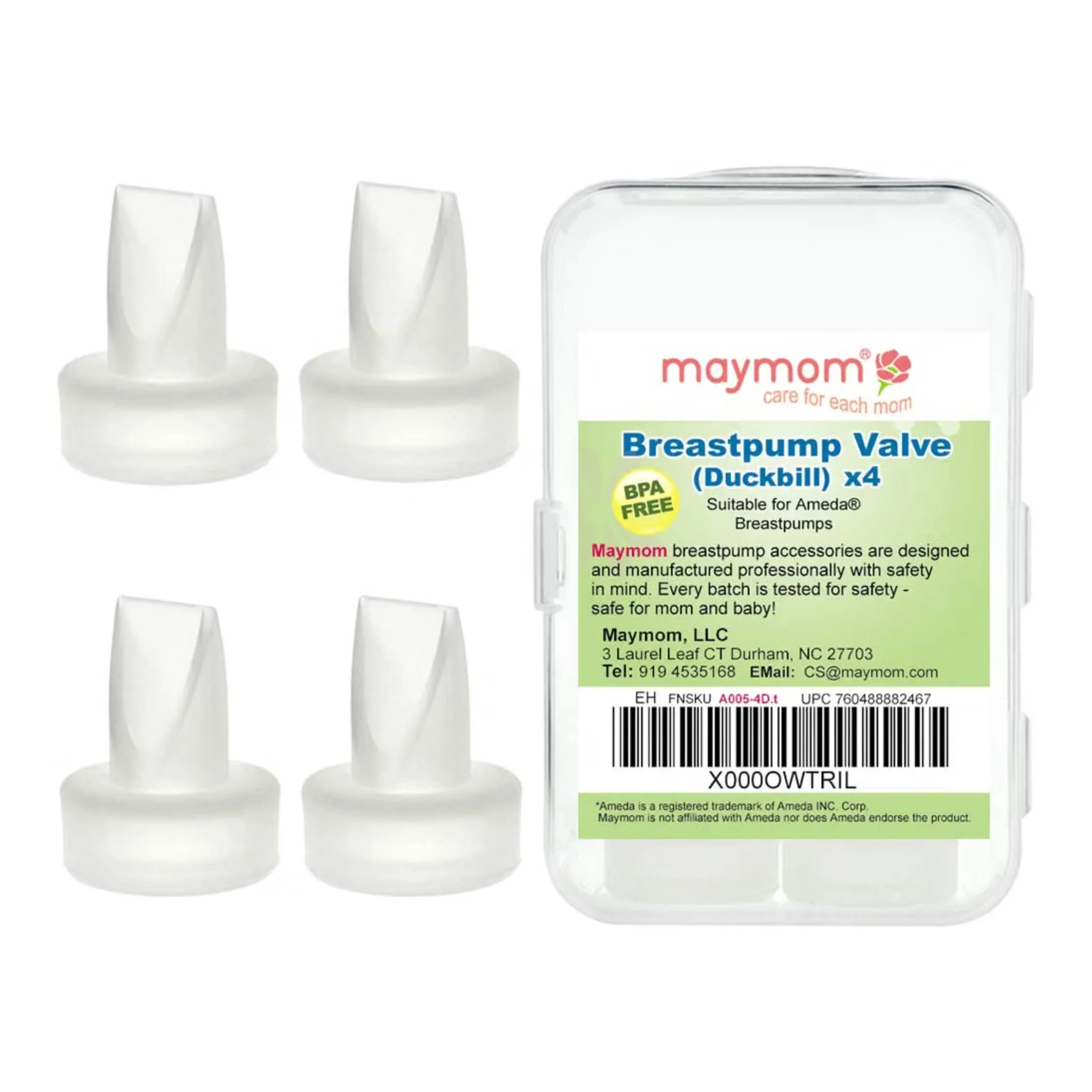 Ameda Purely Yours Valves by Maymom, 4pk