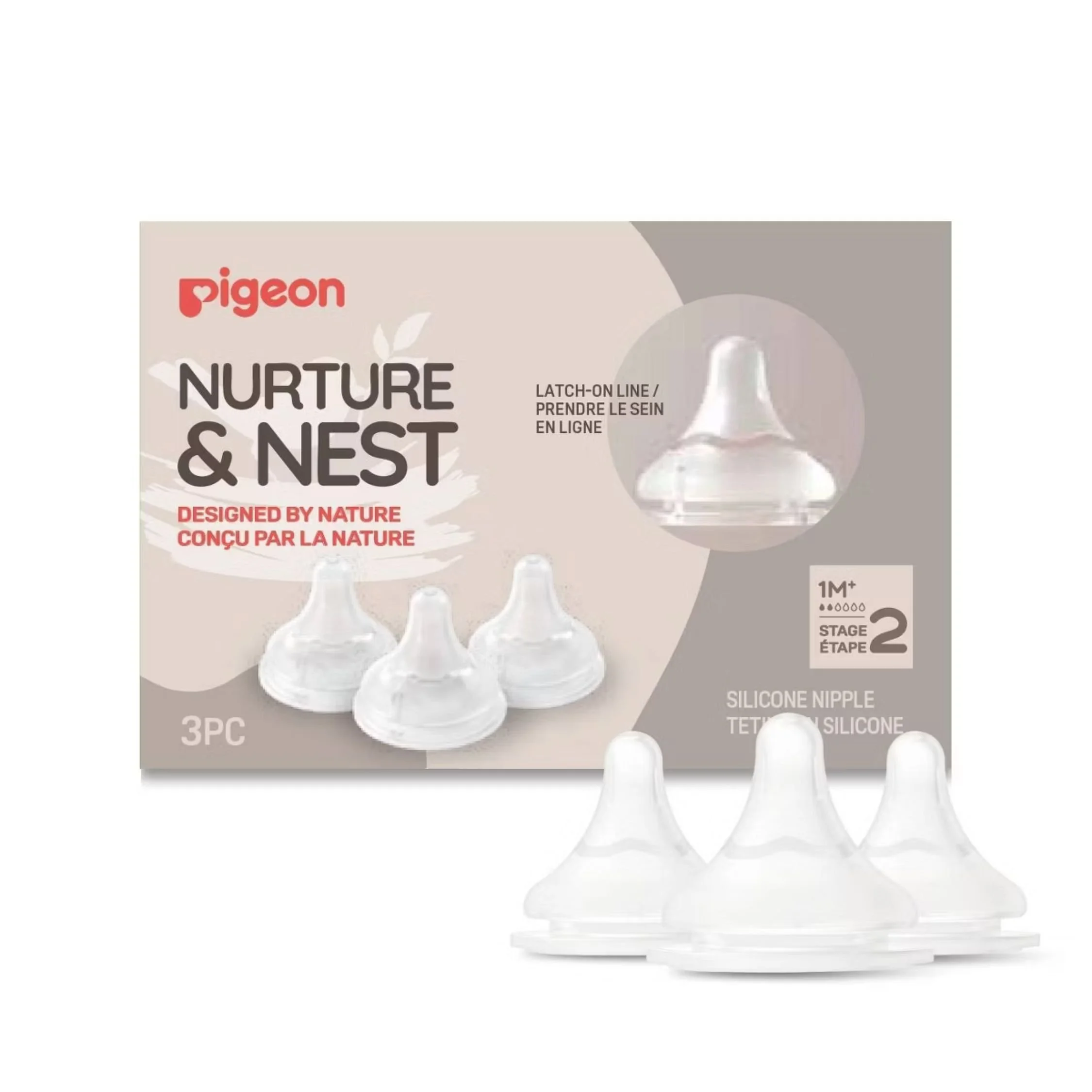 Pigeon Nurture & Nest Level 2 Slow Flow, 3pk