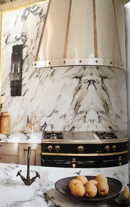 Mixing of metals stainless and brass on range hood