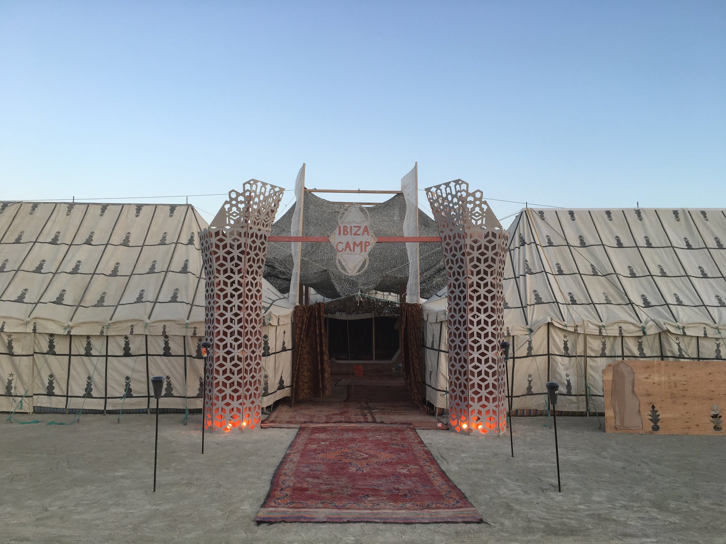 Burningman Ibiza camp entrance