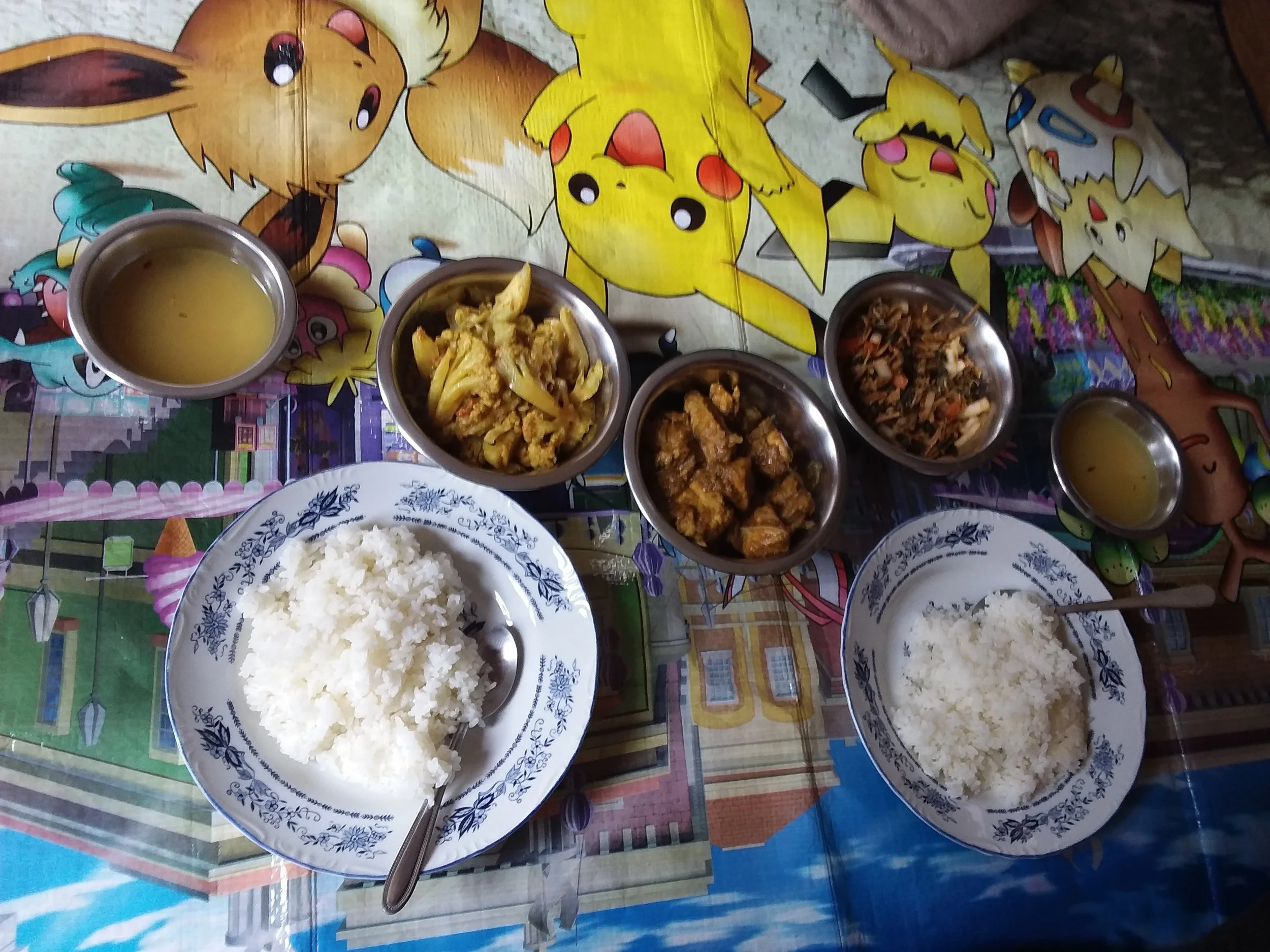 Yummy Nepal food our friend made for us