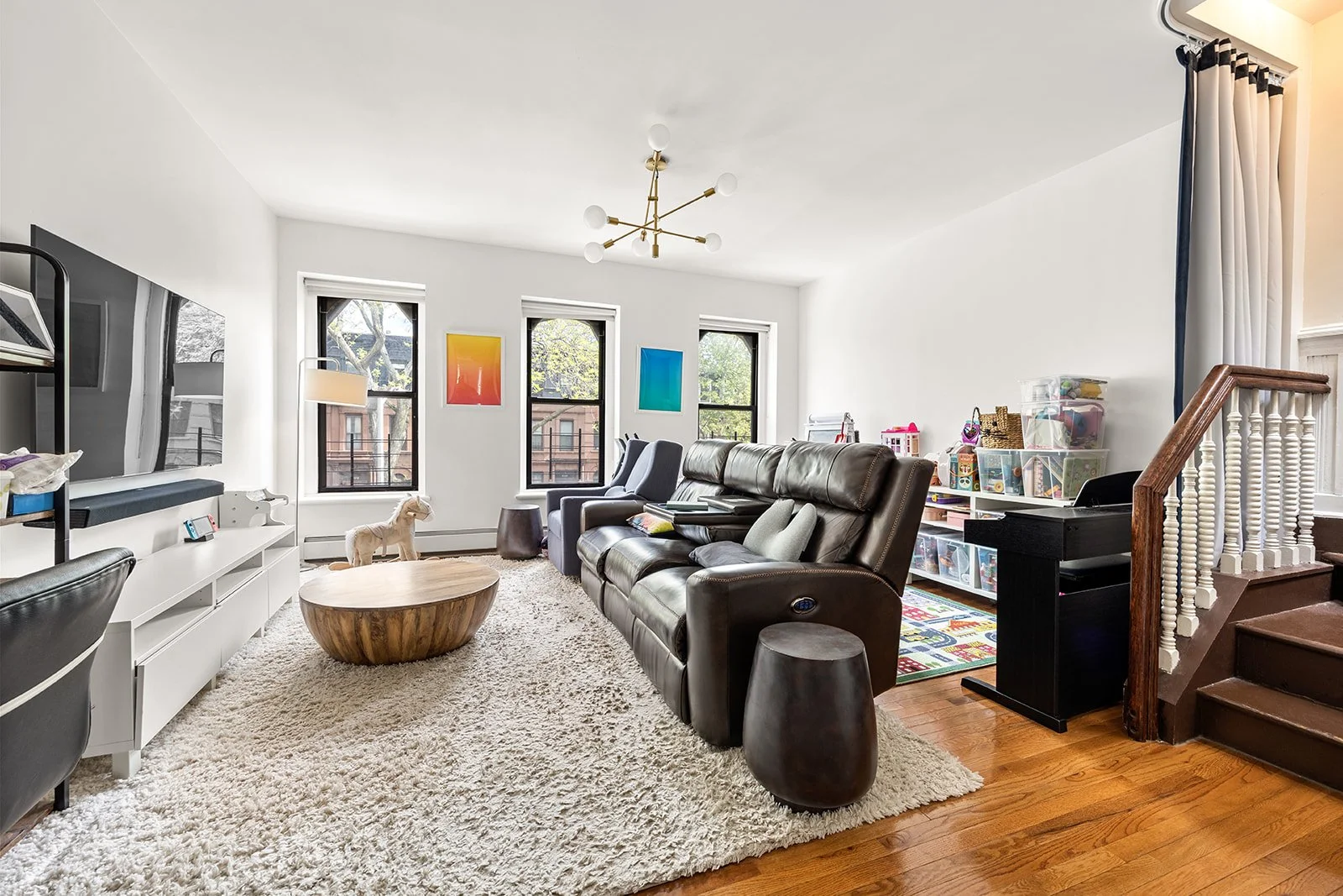 Living room at 390 Park Place in Prospect Heights Brooklyn