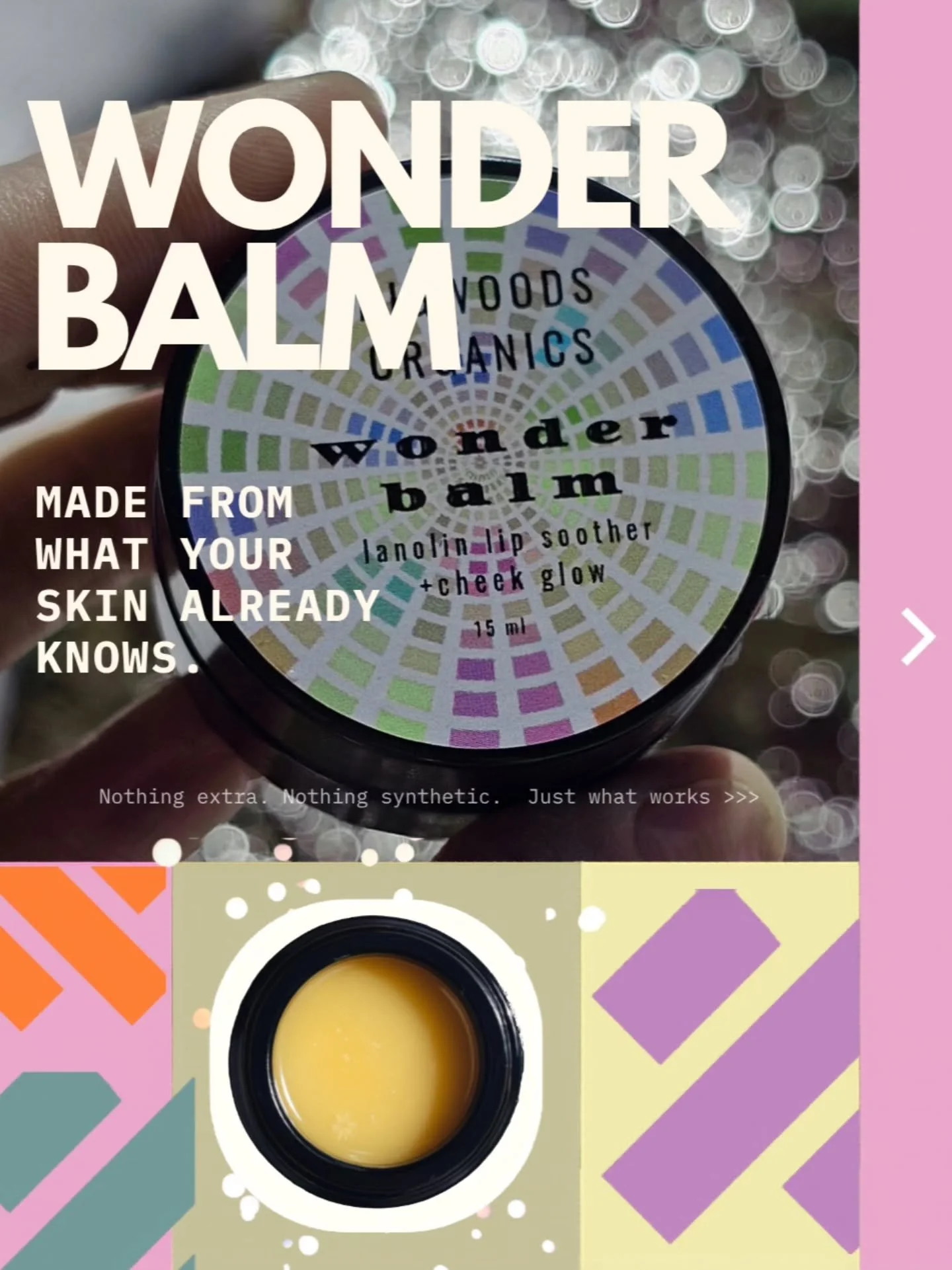 Wonder Balm + Love the Sun are BACK 💛

pre-orders are now open

[you guys wiped us out overnight!!!]

Wonder Balm &rarr; lips, glow, brows + dry patches
Love the Sun &rarr; your go-to barrier for skin in the elements

made with ingredients your skin