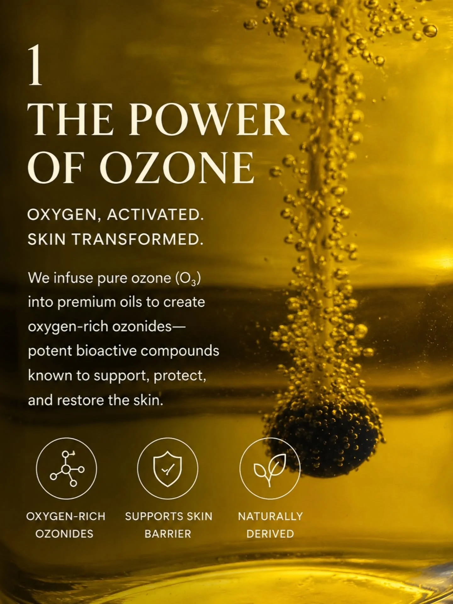 Meet OLIMU 03 💚🫒 + how it works ⬇️

A luxurious blend of ozonated emu oil + third-party tested, 900+ polyphenol EVOO, crafted to nourish, protect &amp; support healthy-looking skin.

Swipe through to discover the science behind ozone, why this blen