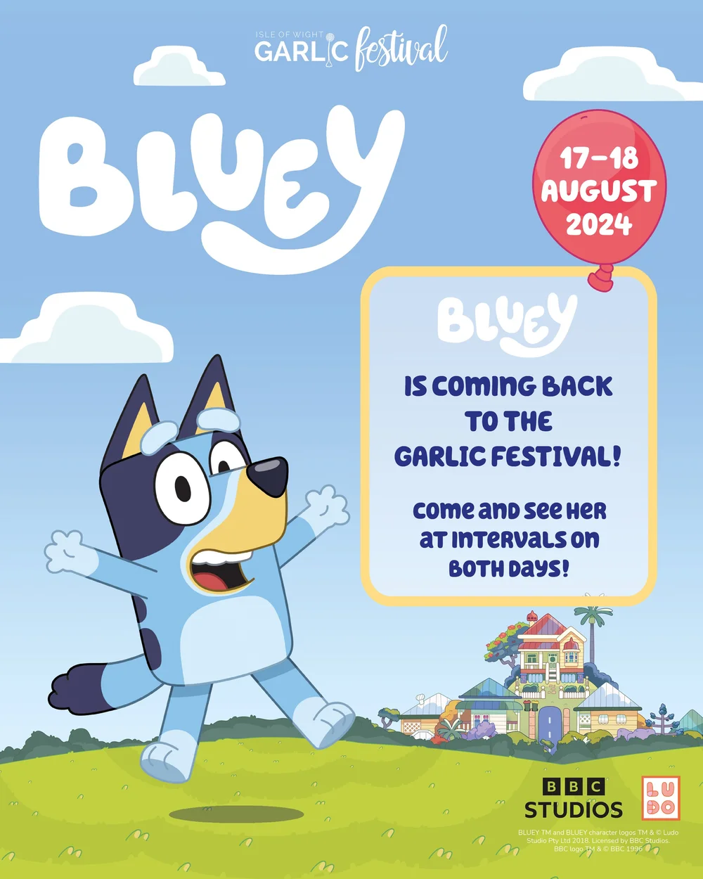Bluey is coming to the Isle of Wight Garlic Festival! — The Isle of