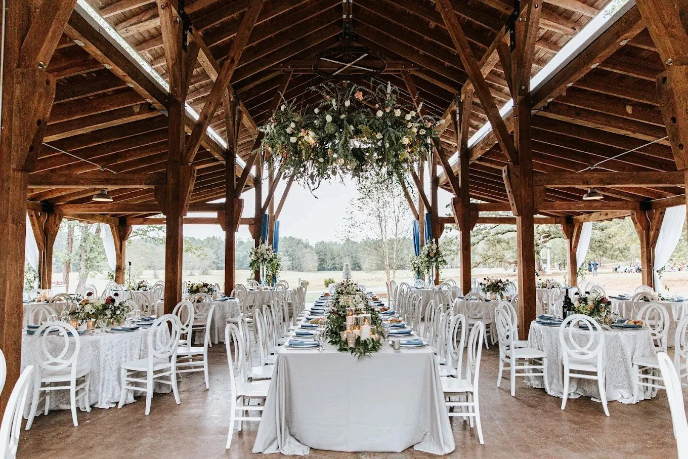 Rockhurst Farm wedding venue with rustic pavilion charming chapel and countryside setting near Birmingham Alabama