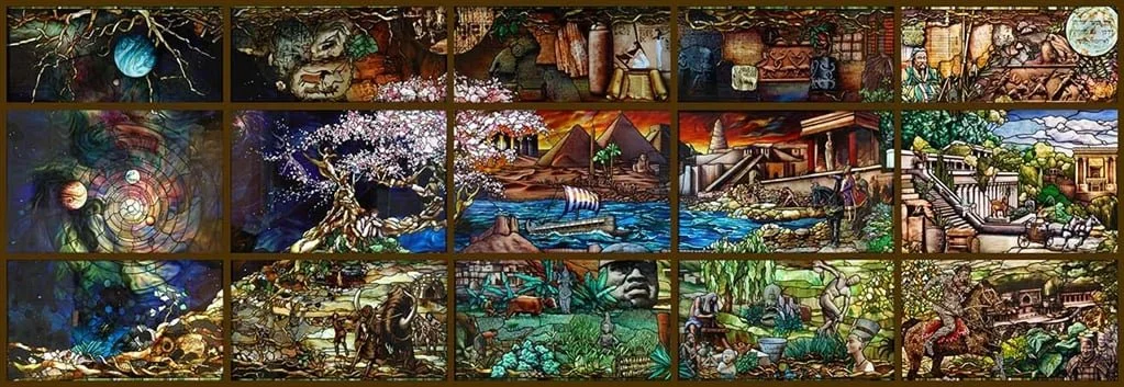 MI Depicted in Stained Glass Window