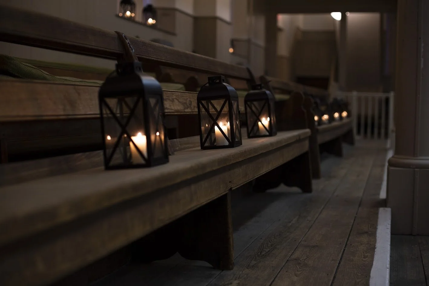 Meetinghouse by Candlelight