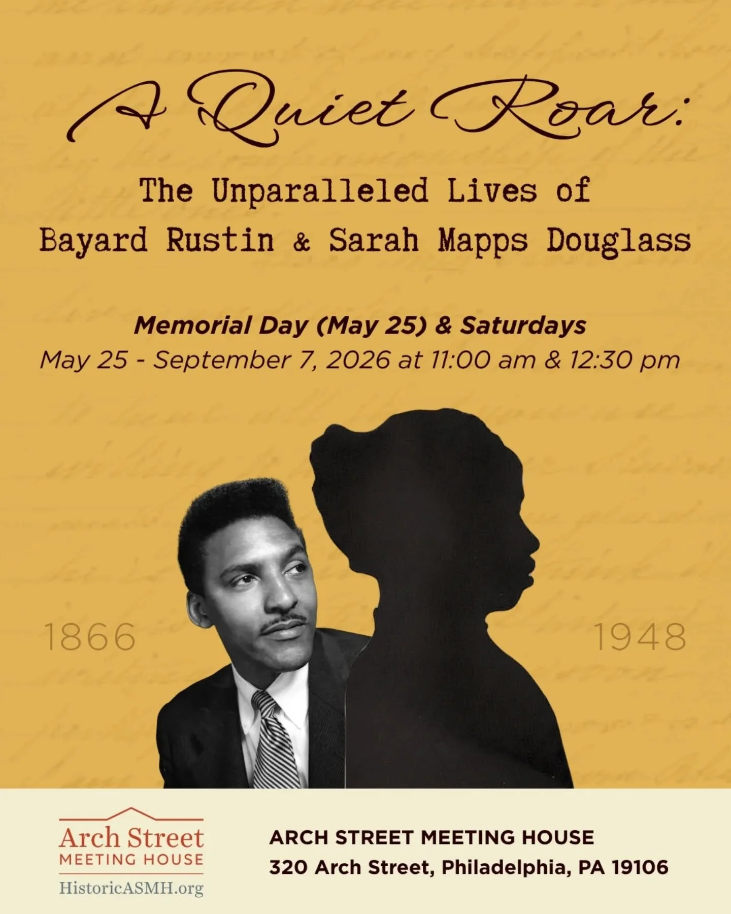 It's the summer of 1948, and dynamic civil rights activist Bayard Rustin has a very important speech to prepare for at Arch Street Meeting House. But outspoken 18th-century educator, activist, and artist Sarah Mapps Douglass doesn&rsquo;t know who th