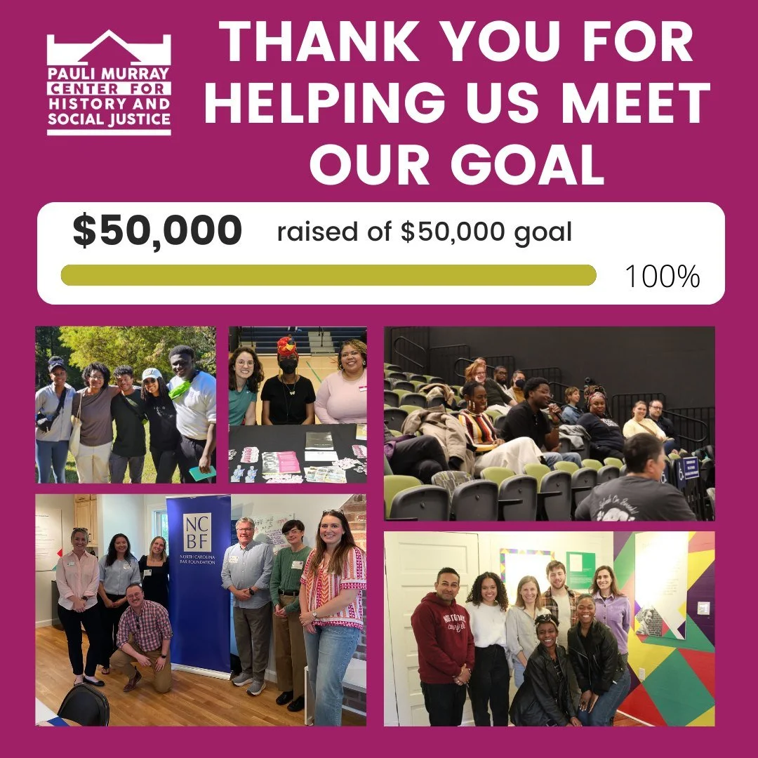 We are closing the year with gratitude and a deeper appreciation for the communities we represent and serve. Pauli Murray lived in times similar to ours when American democracy seemed to hang in the balance; when racial terror violence was a constant