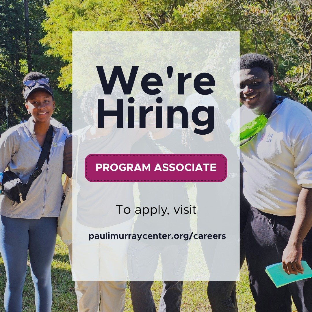 We're looking for a mission-aligned teammate to support our open hours and programs at the Pauli Murray Center! Candidates should be reliable, self directed, and posses strong hospitality skills. 

This is a part time role, with the majority of work 