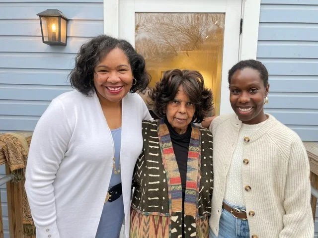 A few weeks ago, our Executive Director Angela Thorpe Mason and Board Member Rosita Stevens-Holsey welcomed Dr. Donyelle McCray for a visit to the Pauli Murray Center.

Dr. McCray is an Associate Professor of Homiletics at Yale Divinity School whose 