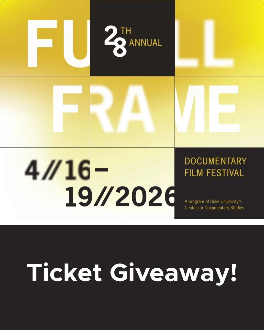 🎬 GIVEAWAY TIME 🎉

We&rsquo;re thrilled to be a community partner for the 28th Annual Full Frame Documentary Film Festival&mdash;and we&rsquo;re celebrating by giving YOU a chance to win!

✨ TWO winners will each receive a pair of tickets to any fi