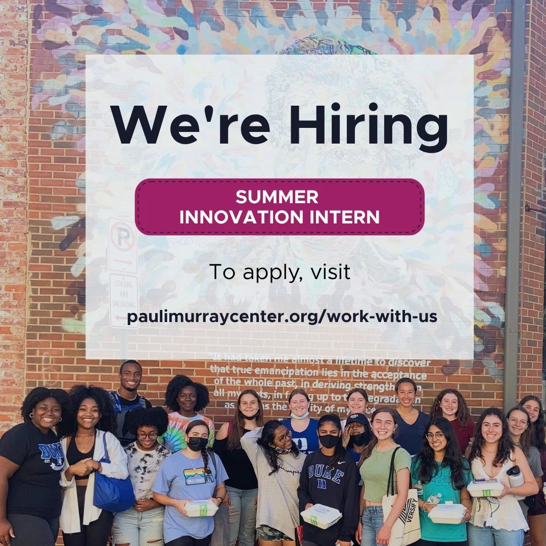 ✨ WE&rsquo;RE HIRING: INNOVATION INTERN ✨

Are you a creative thinker passionate about social justice, storytelling, and community impact? Join the Pauli Murray Center for History and Social Justice this summer as our Innovation Intern!

This is your