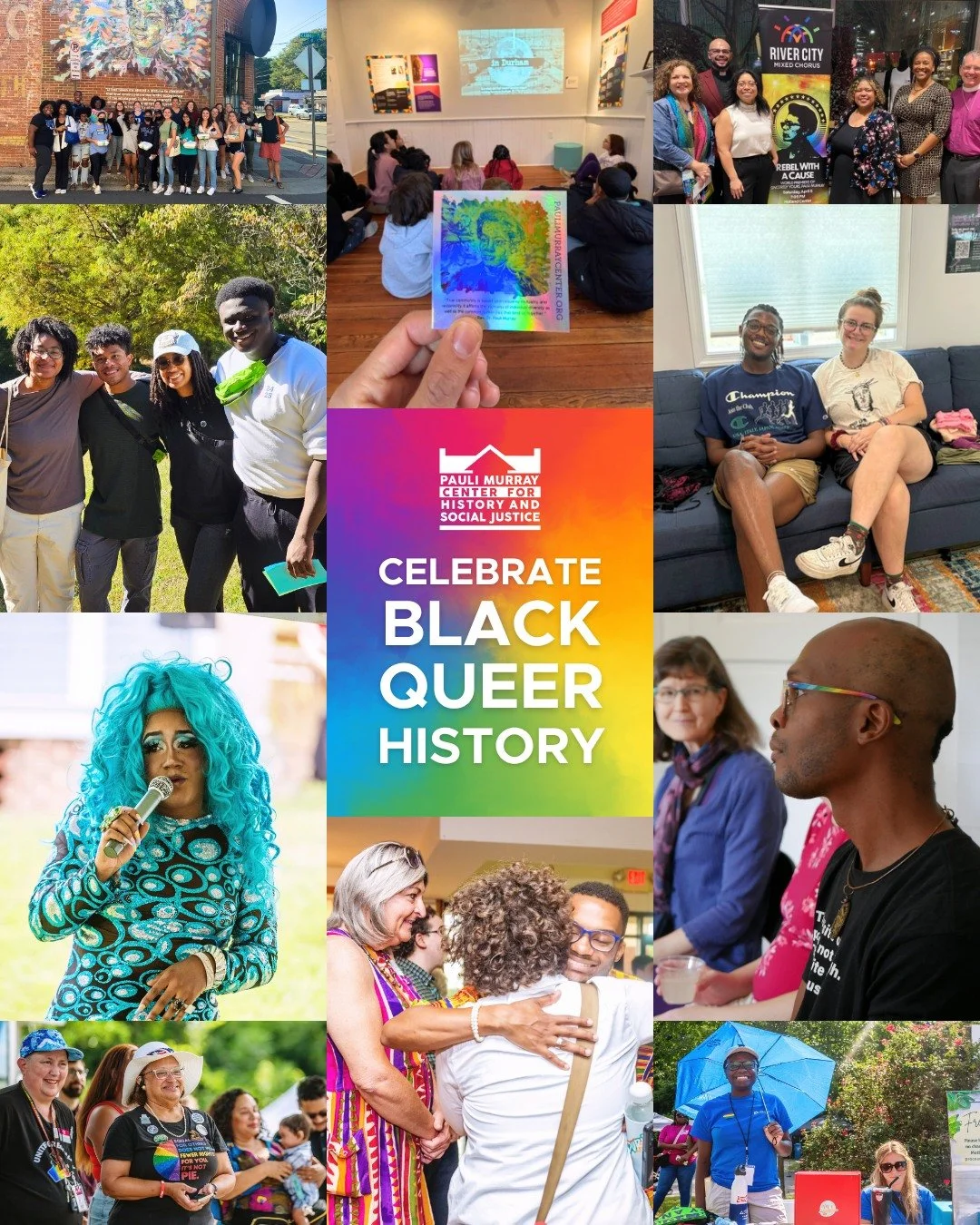 Happy Pride from the Pauli Murray Center for History and Social Justice! 🏳️&zwj;🌈 Today and every day, we work to uplift the history of a Black, queer civil rights activist who lived one of the most remarkable lives of the 20th century.
