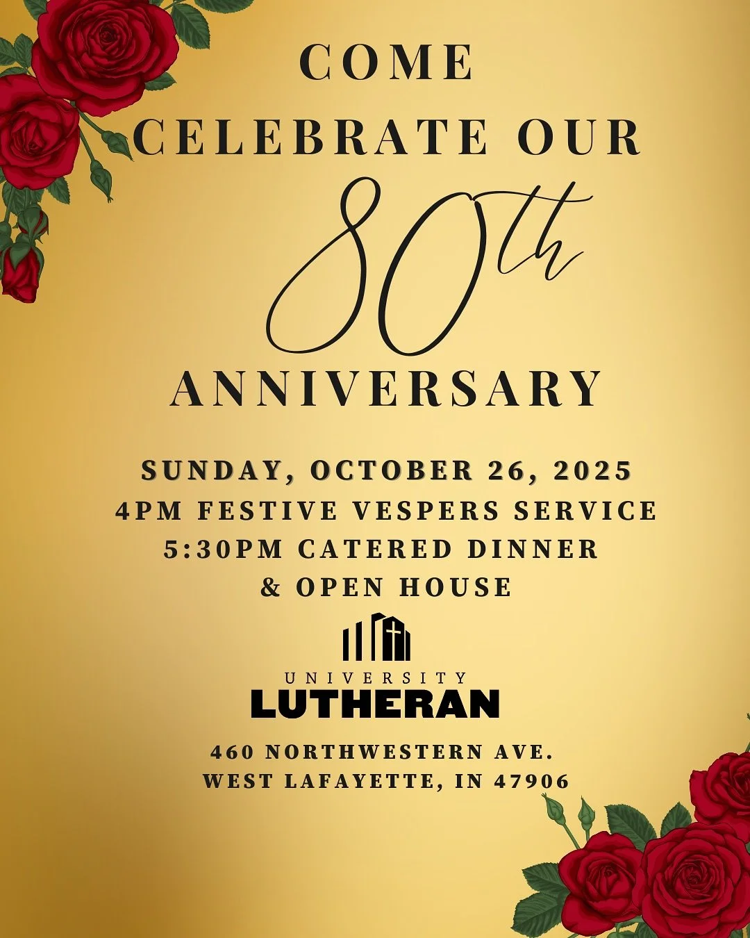 University Lutheran Church is celebrating our 80th anniversary of joyfully &amp; faithfully serving our Purdue students here in West Lafayette! Which ULu do you remember going to? 

On Sunday, October 26, we are hosting a festive celebration event wi