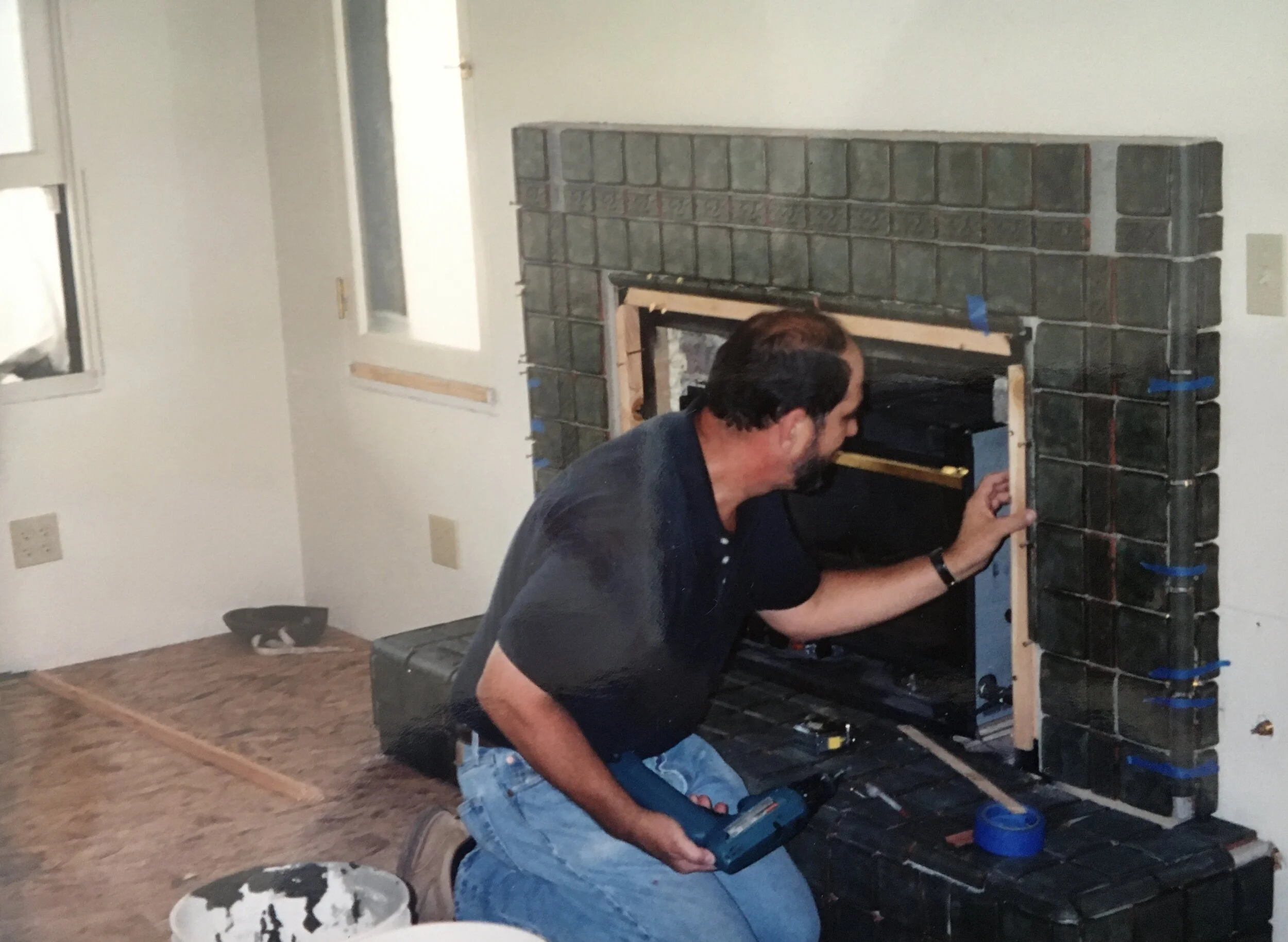 James Steinmeier working on the Corner House