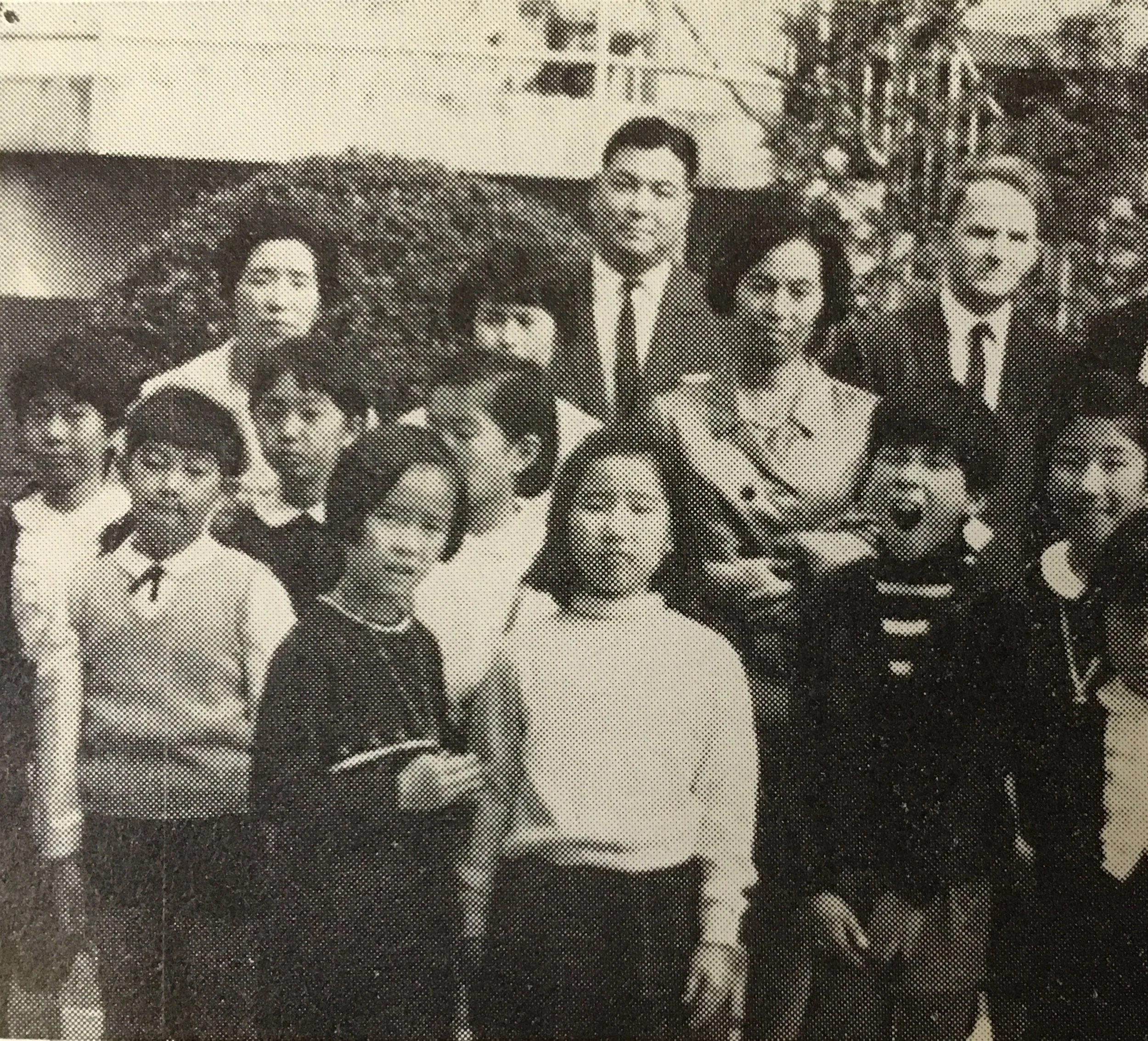 Bob Verme and Bible study attendees, 1968