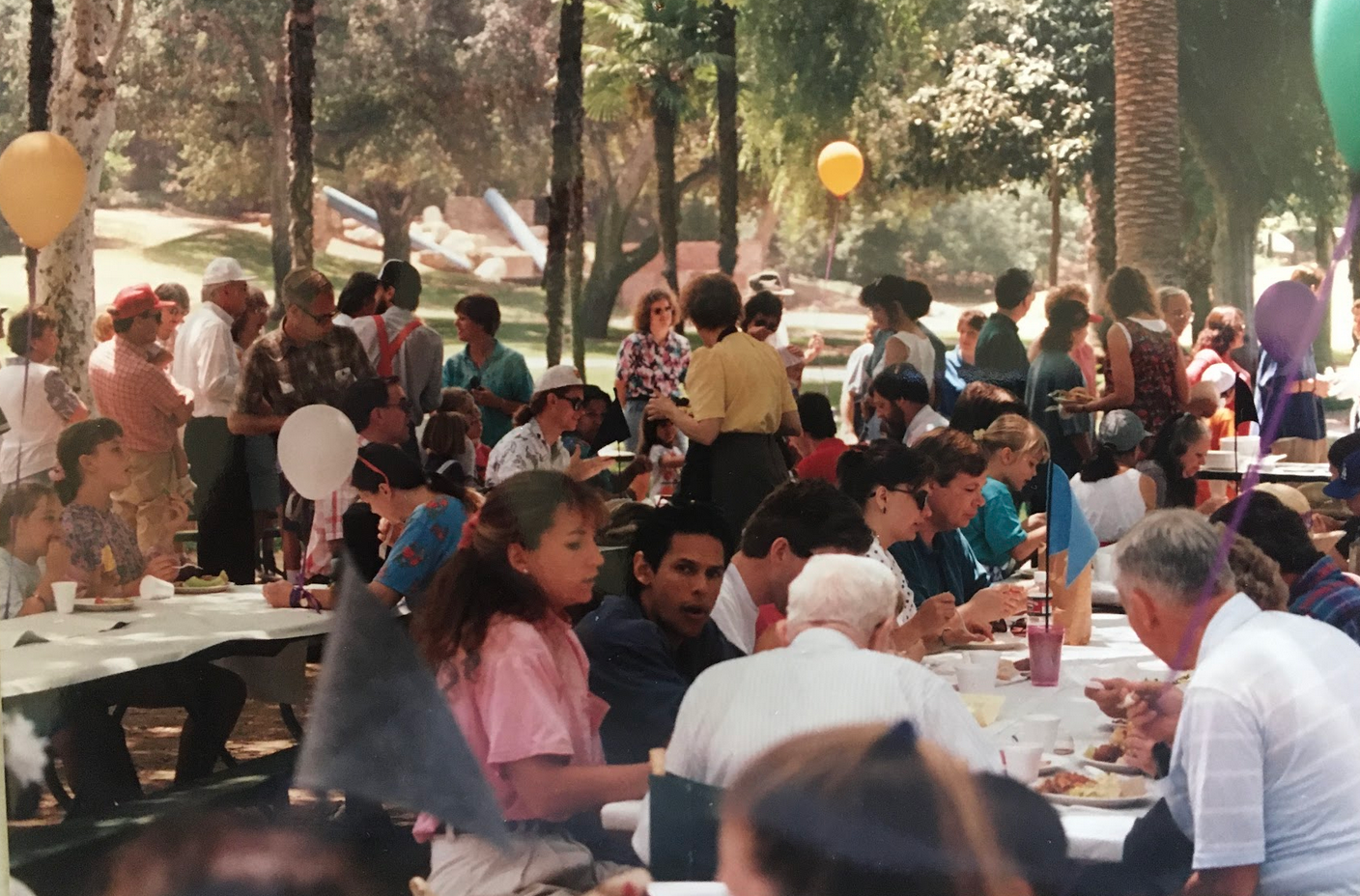 Church and picnic in the park, ~ 1992