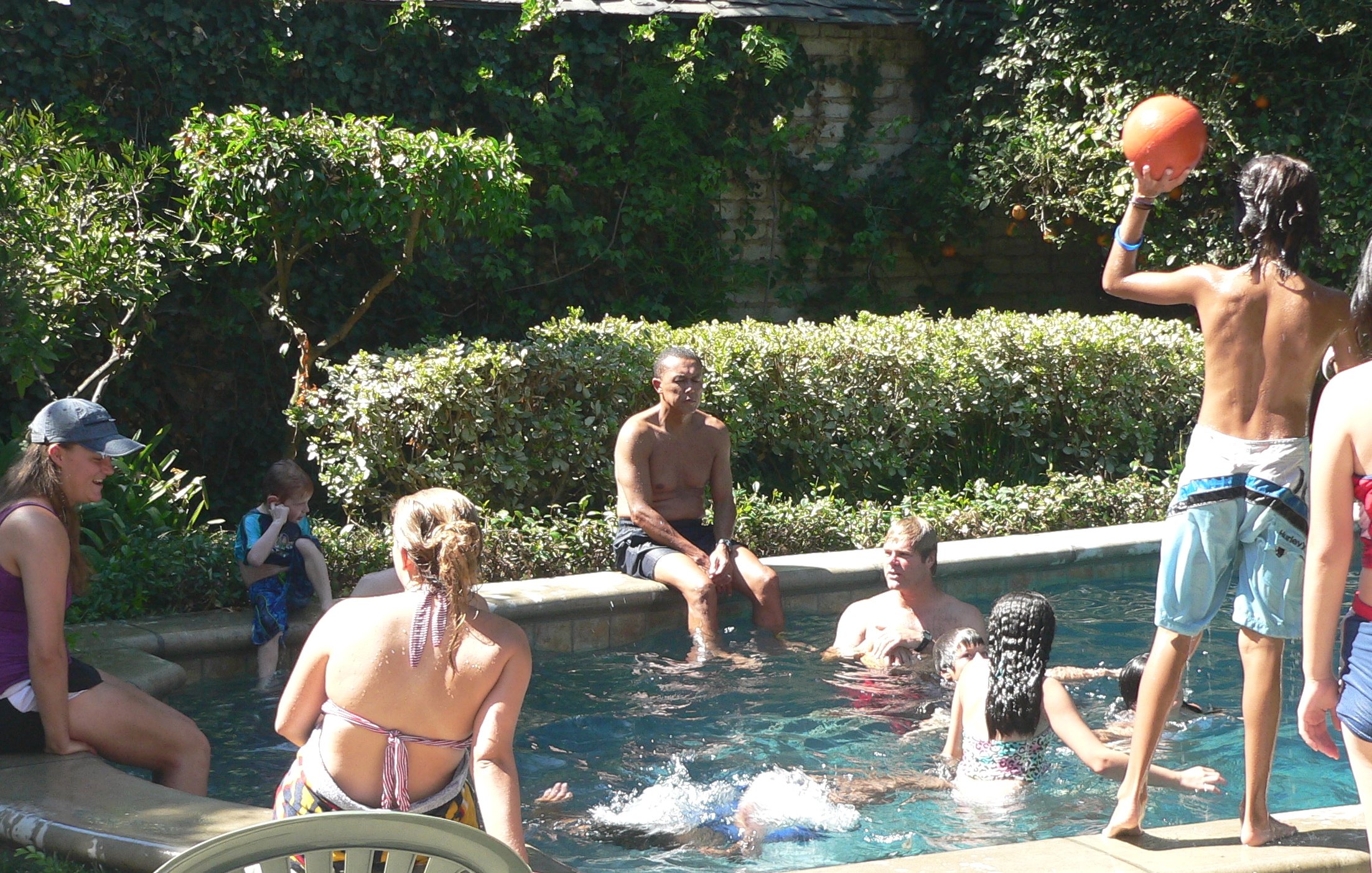 All-church pool party at the Knauss's home, 2008