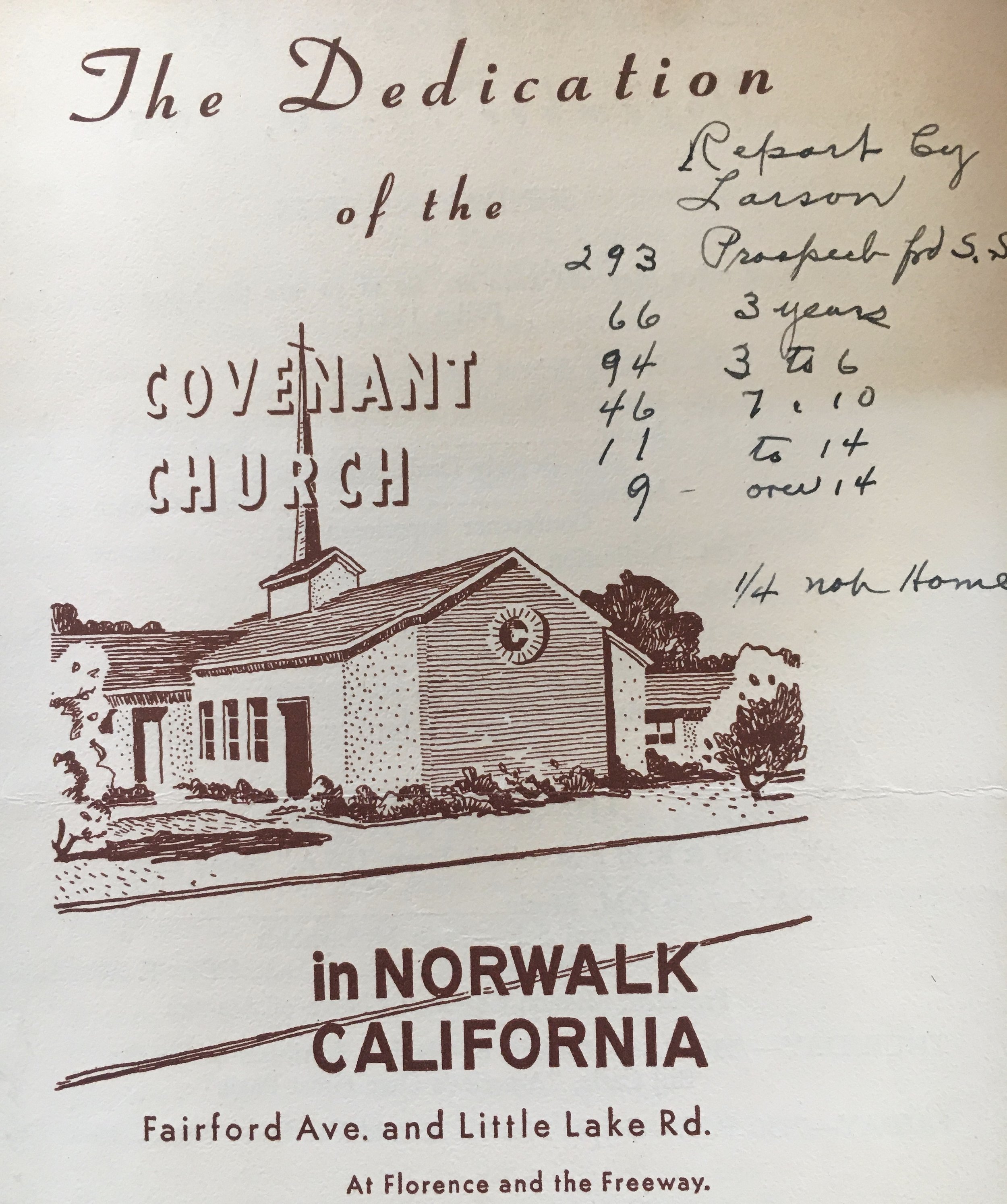 Dedication of new church in Norwalk