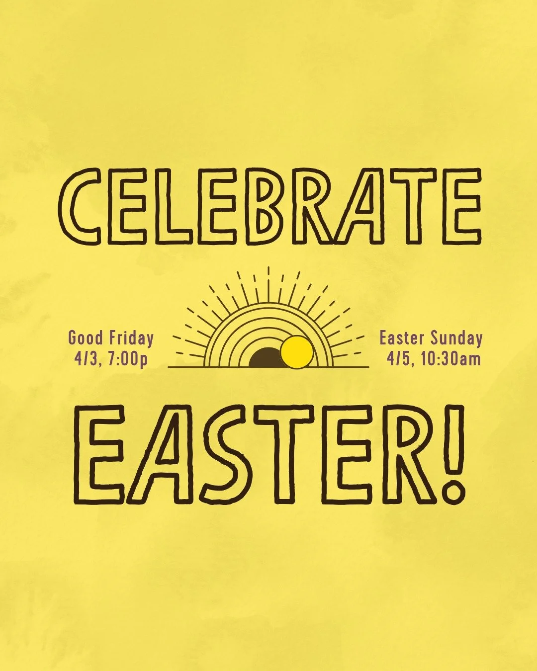 Join us this Holy Week! 
Good Friday Service: 7:00 PM. 
Easter Service 10:30 AM.