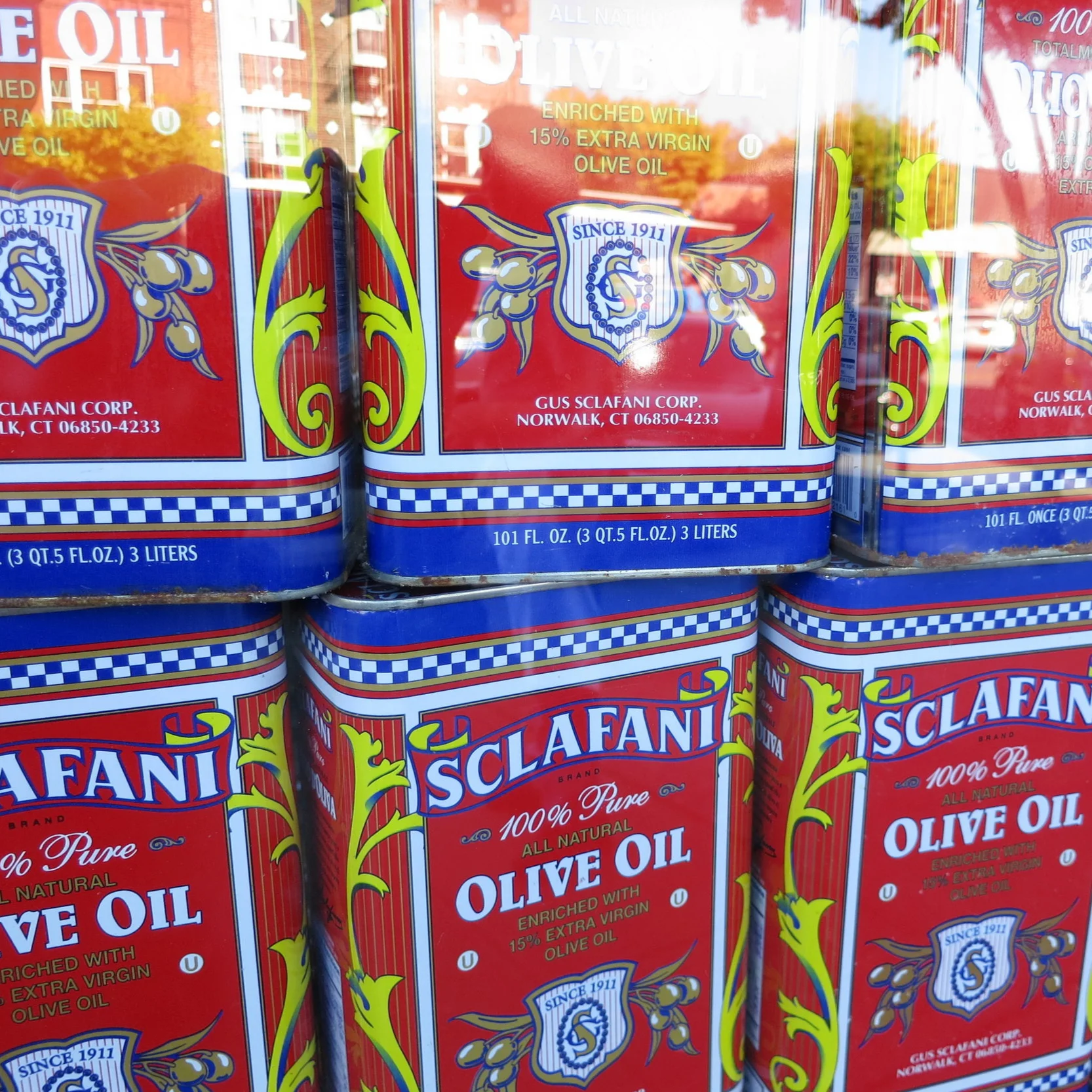 Red & Blue olive oil cans.JPG