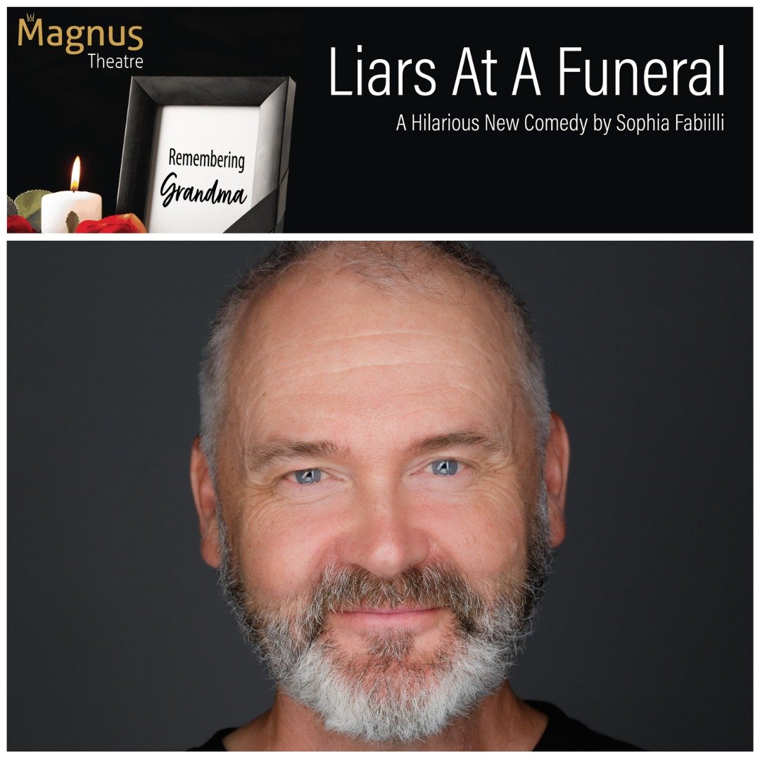 Grandma Mavis fakes her death to reunite her family. What happens next? Find out at @magnustheatre's opening of Liars At a Funeral! Happy Opening to our very own Sweeney MacArthur!