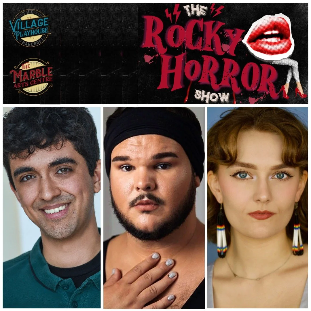 It's just a jump to the left... and then a step to the opening of @tweedandcompany's The Rocky Horror Show. Opening today at the Bancroft Village Playhouse and then next week at the Marble Arts Centre. Congratulations and Happy Opening to our very ow