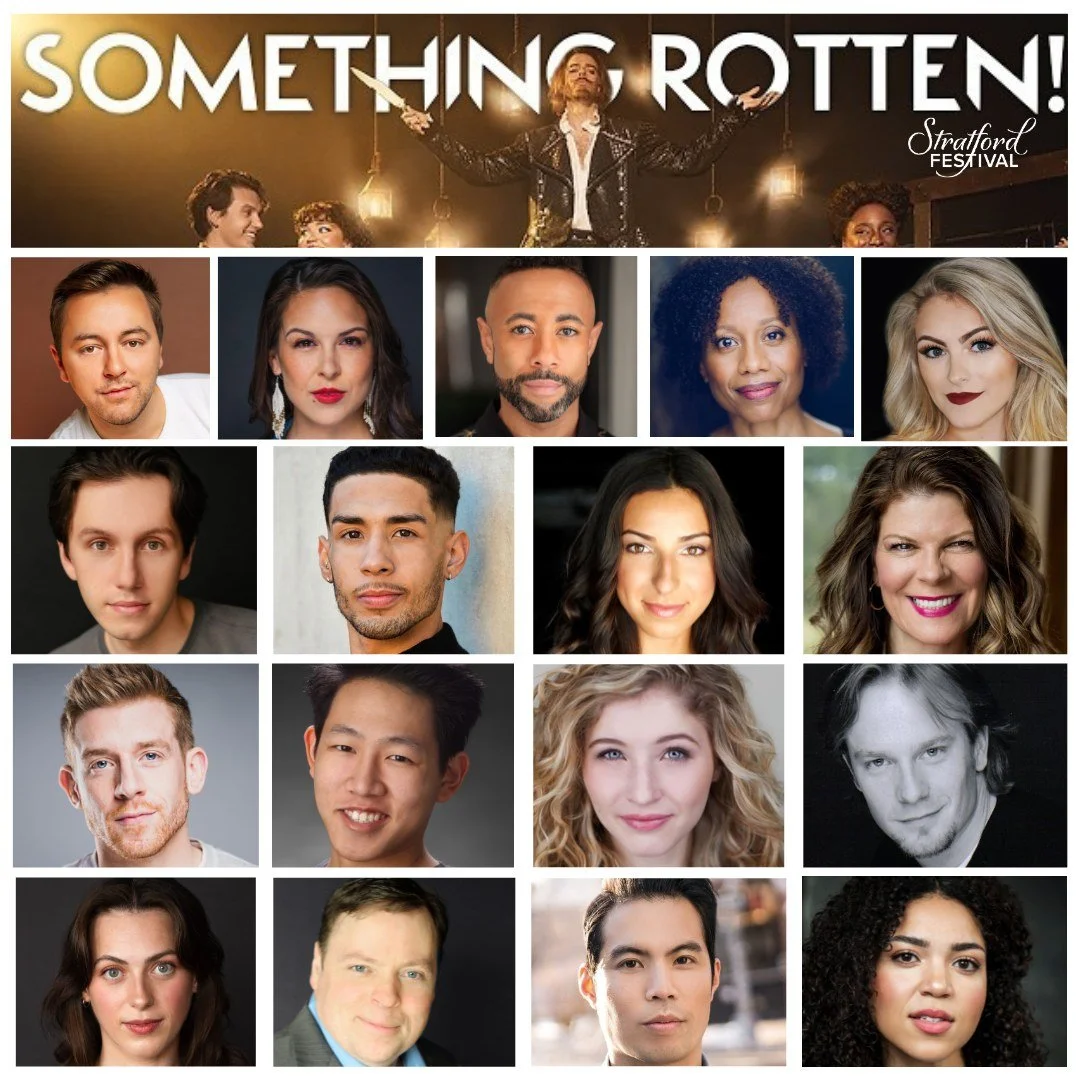 Something Rotten opens tonight at the @stratfest Theatre! Starring our very own Eric Abel, Michelle Bardach, Jeremy Quincy Carver-James, Nehassaiu deGannes, Christine Desjardins, Henry Firmston, Jordan Goodridge, Bethany Kovarik, Monique Lund, Anthon