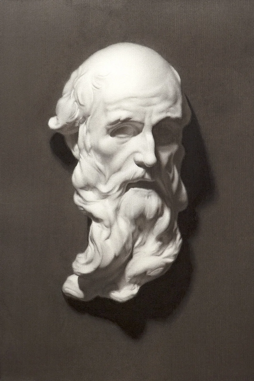 Craig Berry, Cast Drawing, Charcoal on paper, 24 x 18in