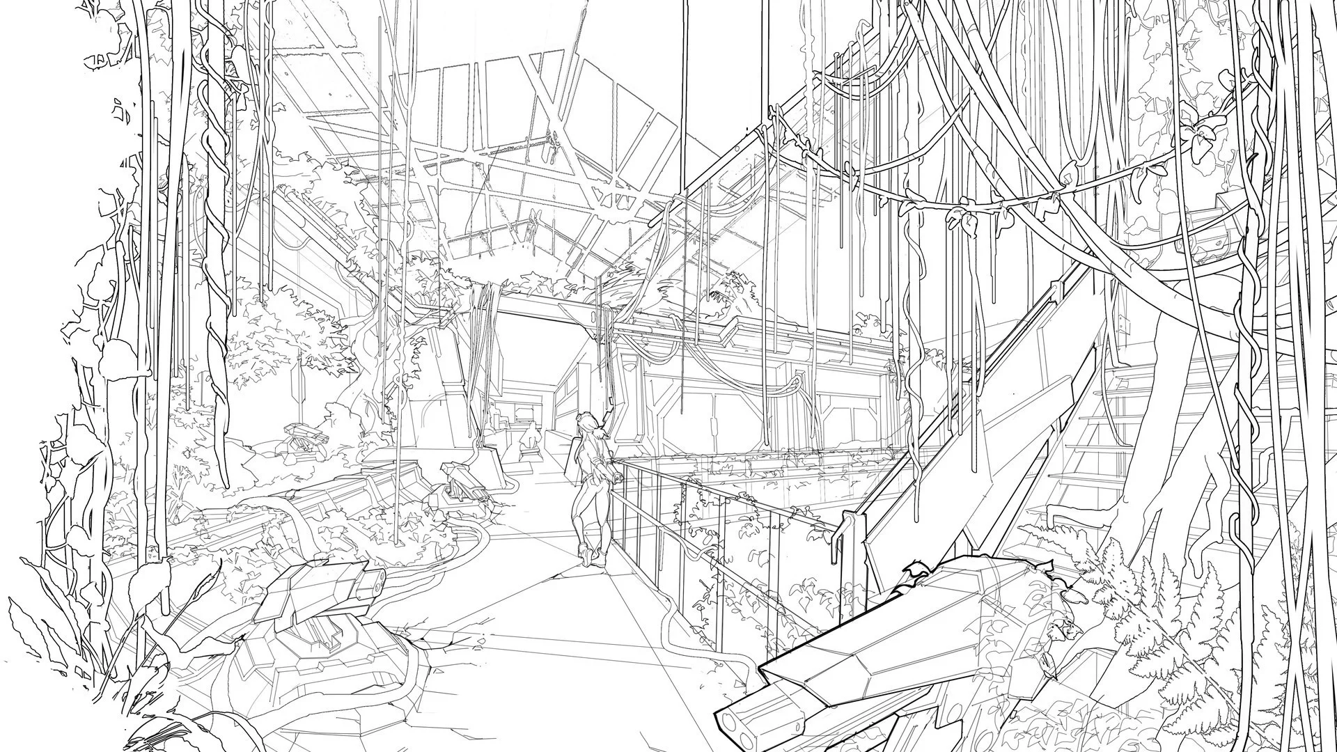 Overgrown hallway 