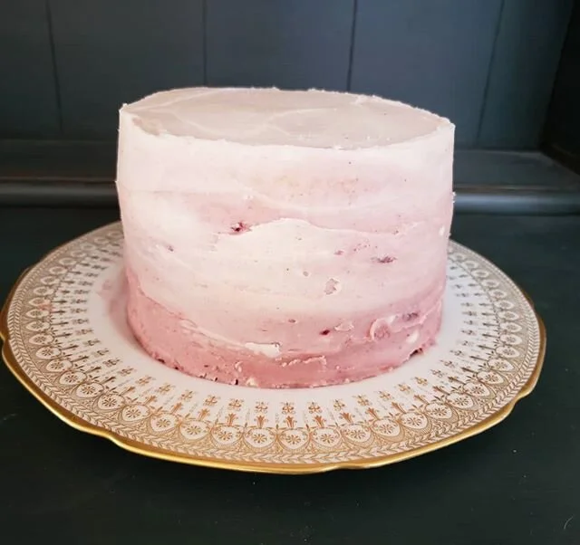 There are still reasons to celebrate! When one of my weekly customers said her daughter was having a birthday, I just had to deliver. This cake is not only made for a celebration, but made with the ultimate celebratory ingredient: champagne. Light, f