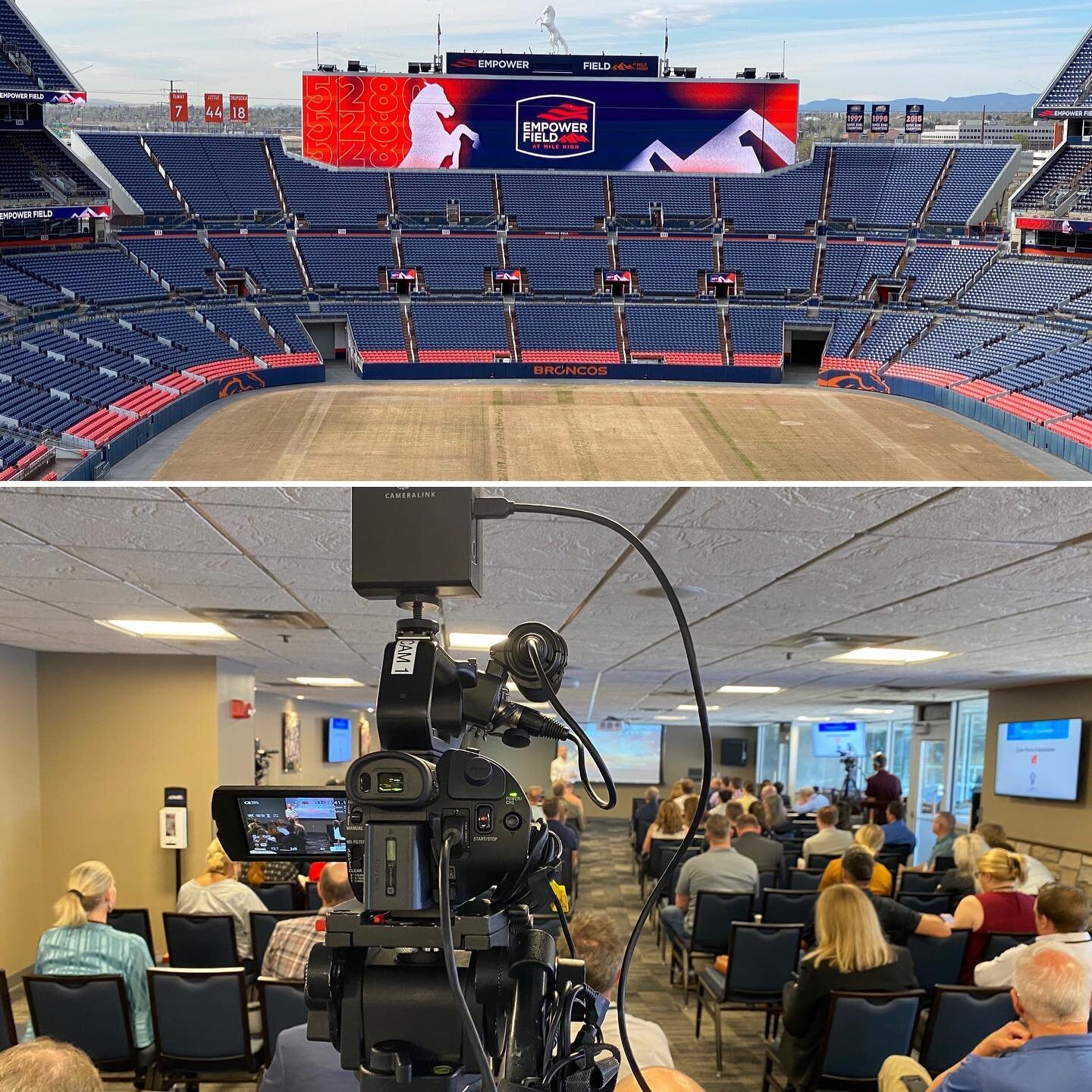 Fun last couple days shooting video. Great crew and always a fun location! @h11pro @rchrdflrs @nic_rentfrow #broncos #videoproduction #eventproduction #livestreaming #slingstudio #atem