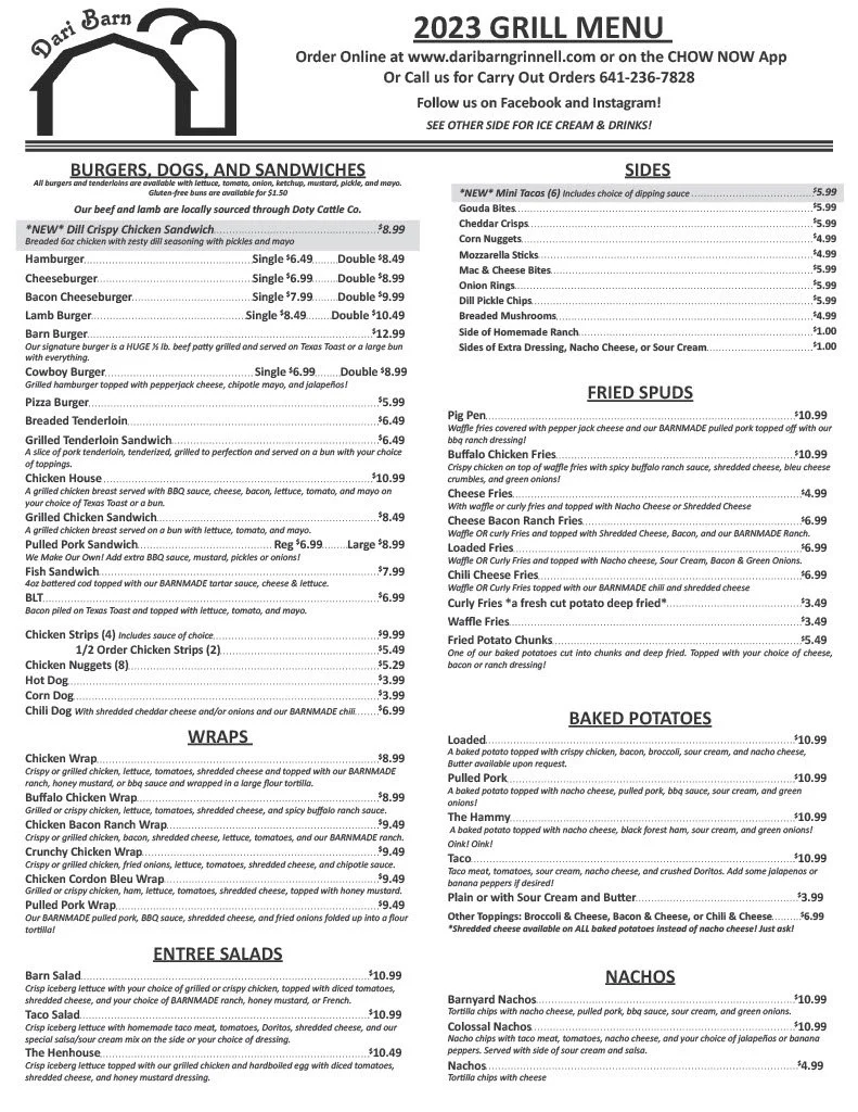 Hungry? We Can Help — Grinnell's Dari Barn