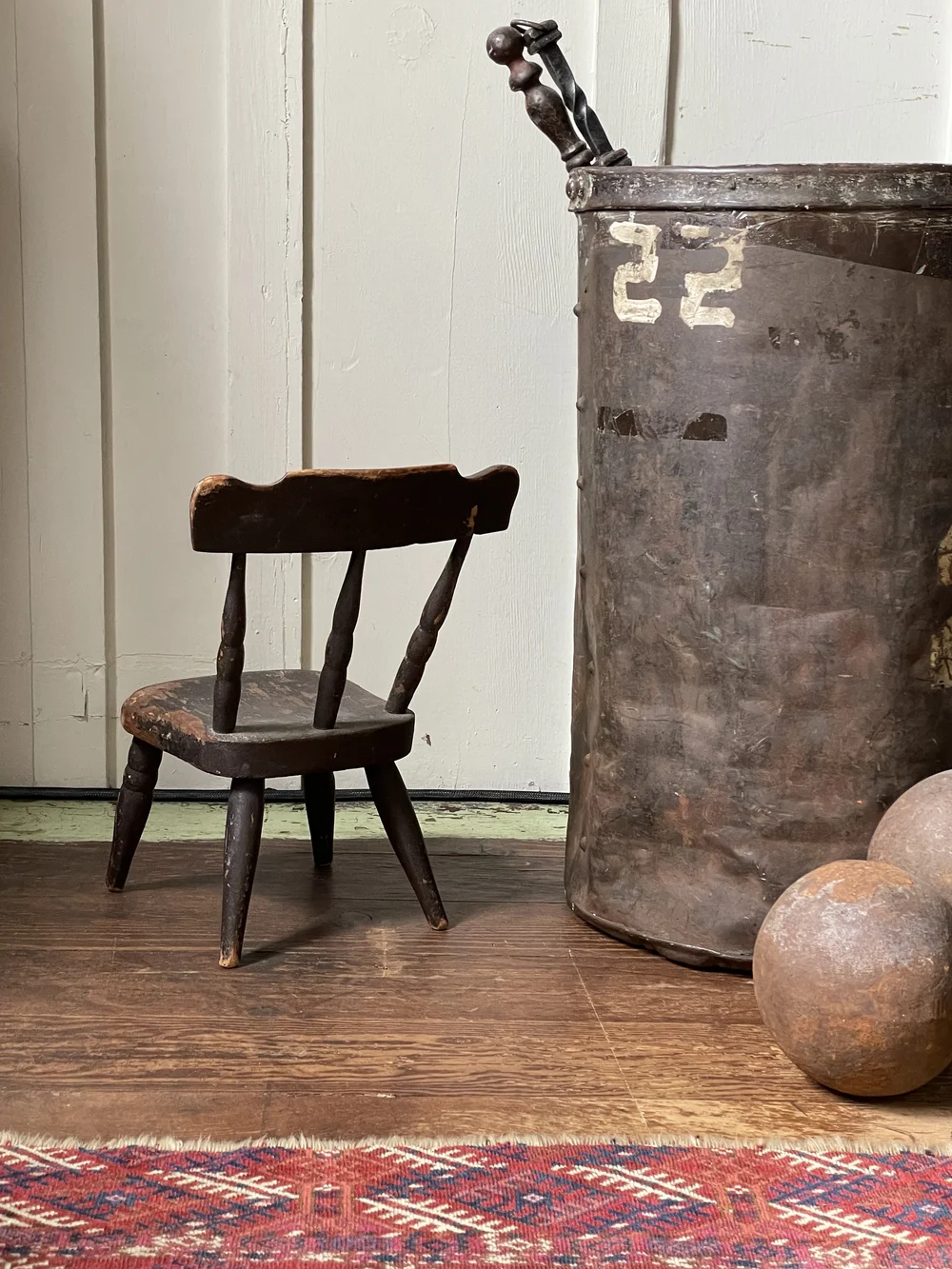 Vintage carved wood child's chair circa 1910 — KIM RONEMUS INTERIORS