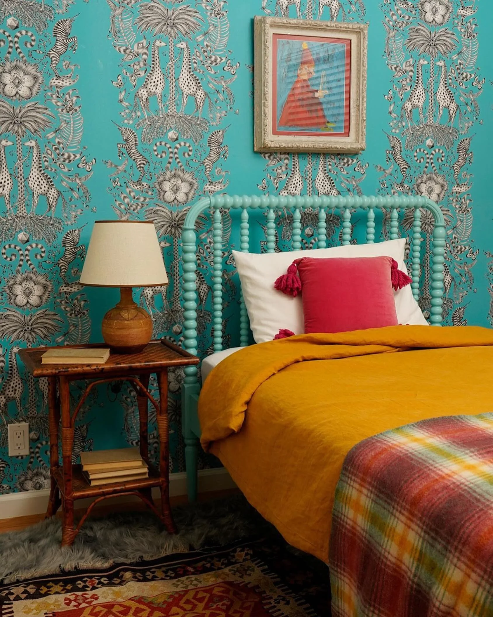 Such a fun little girl&rsquo;s room at my Oakland project.

The design started with the bed the parents had already purchased, and I used it as the springboard for the entire space. From there, I layered in playful details, color, and texture to crea
