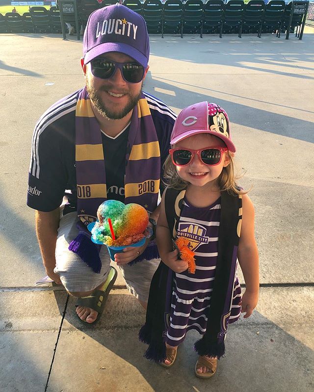 There is another Louisville City Soccer game tomorrow! A great way to spend some quality time with family 💜
.
.
.
.
Game time is at 7:30pm ⚽️ #family #ultimateconcessions #friday #rainbowsnowcone #dugoutdelights #louisvillecityfc #soccer