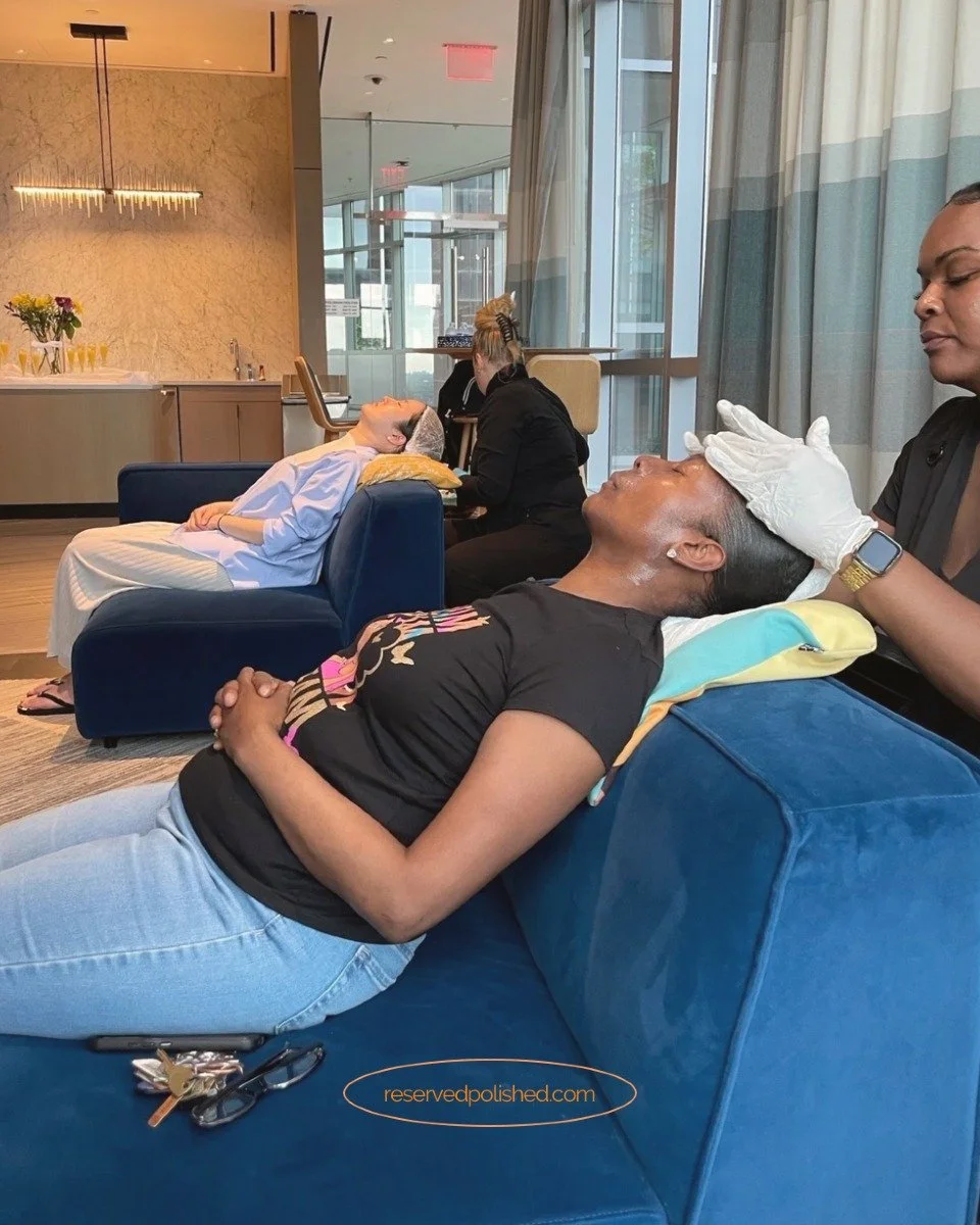 🧡 Summer Event Bookings Now Open: Bring the Spa to You
Turn any space into a sanctuary. Reserved + Polished is now booking private wellness events for the season&mdash;perfect for bridal showers, birthdays, team appreciation days, or just a much-nee