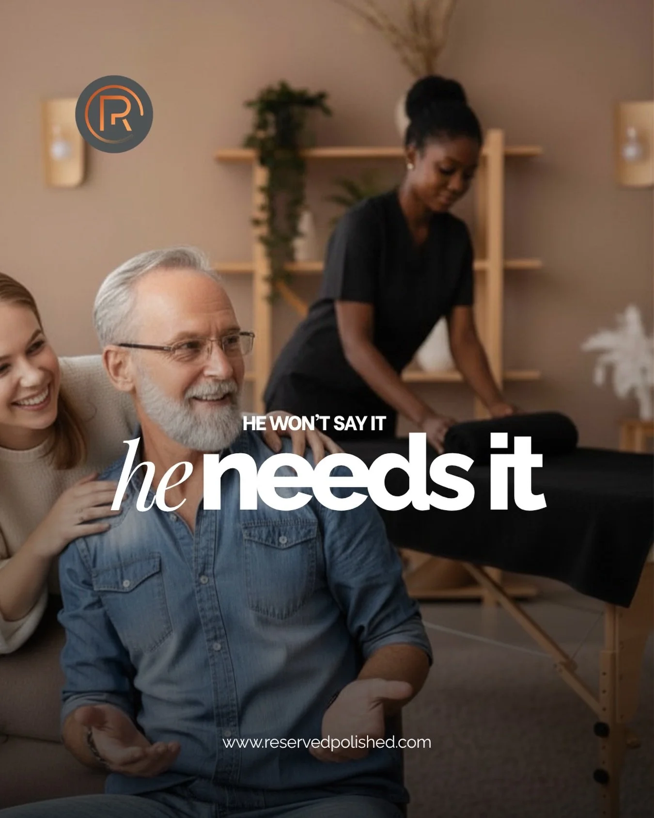 We&rsquo;ve discovered that most men don&rsquo;t ask for rest.

They&rsquo;ll say they&rsquo;re fine.
They&rsquo;ll keep going.
They&rsquo;ll keep showing up.

But even the ones who carry everything need a moment to put it all down.

A massage.
A qui