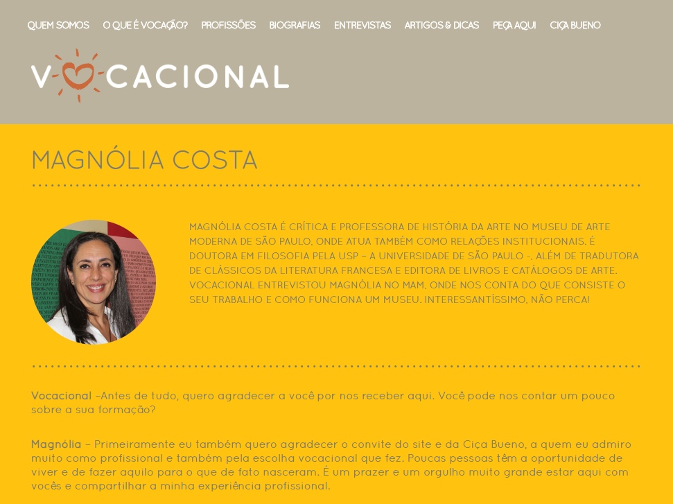Educadora por vocação