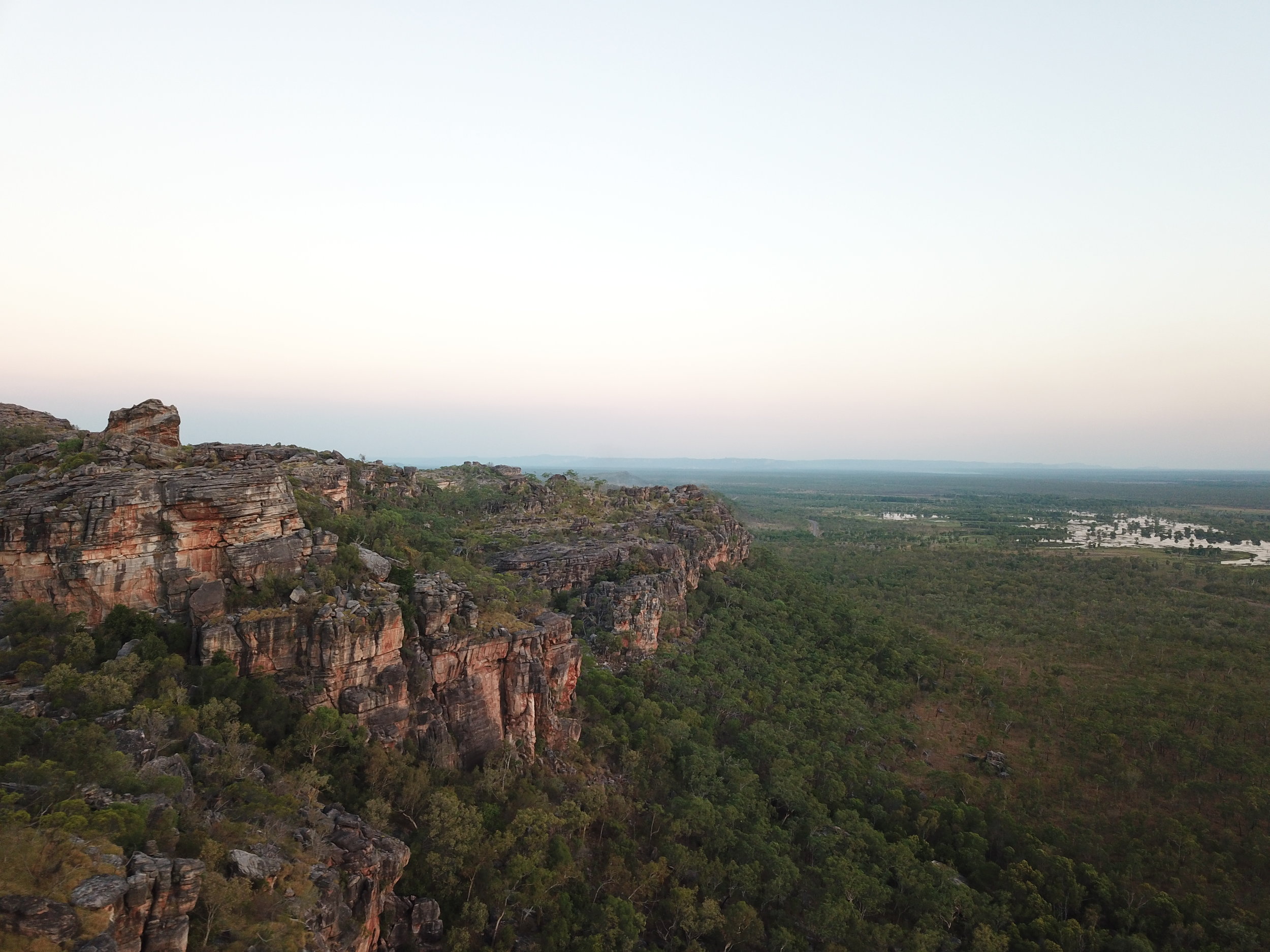 Escarpement wall