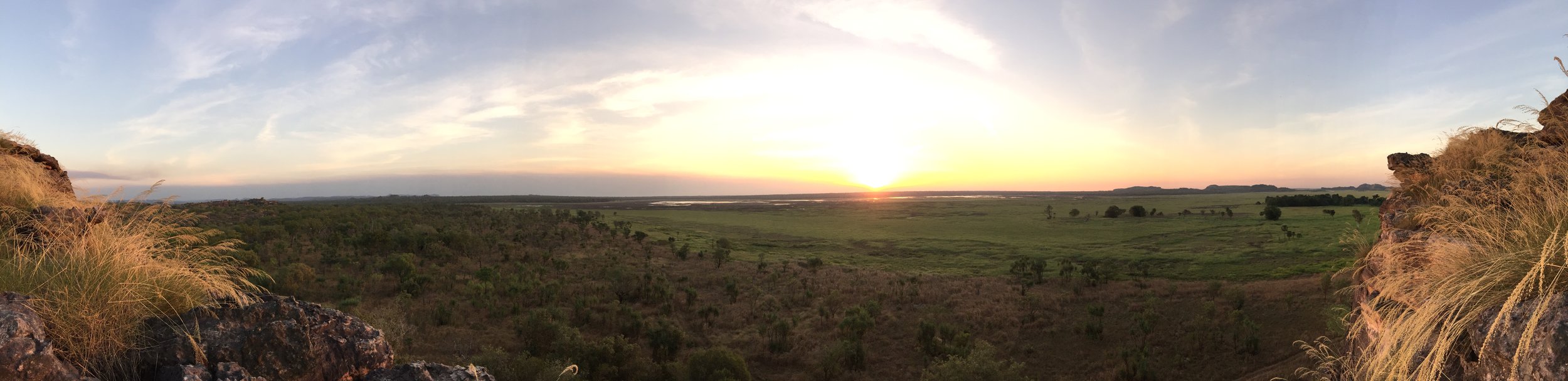 Sunrise over floodplains