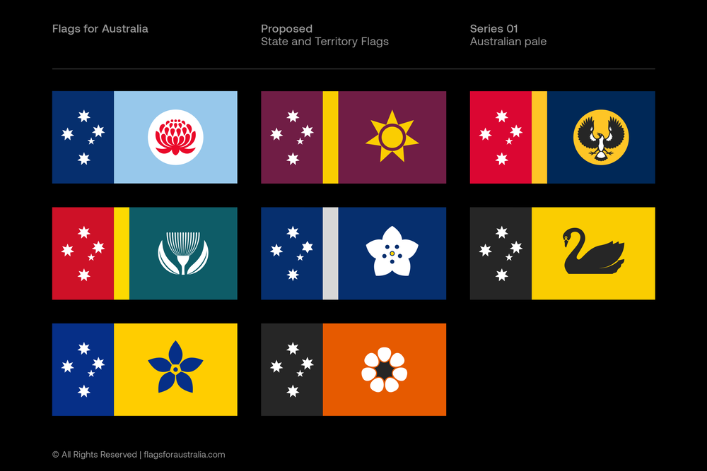 State & Territory flags: Series 01 — for Australia