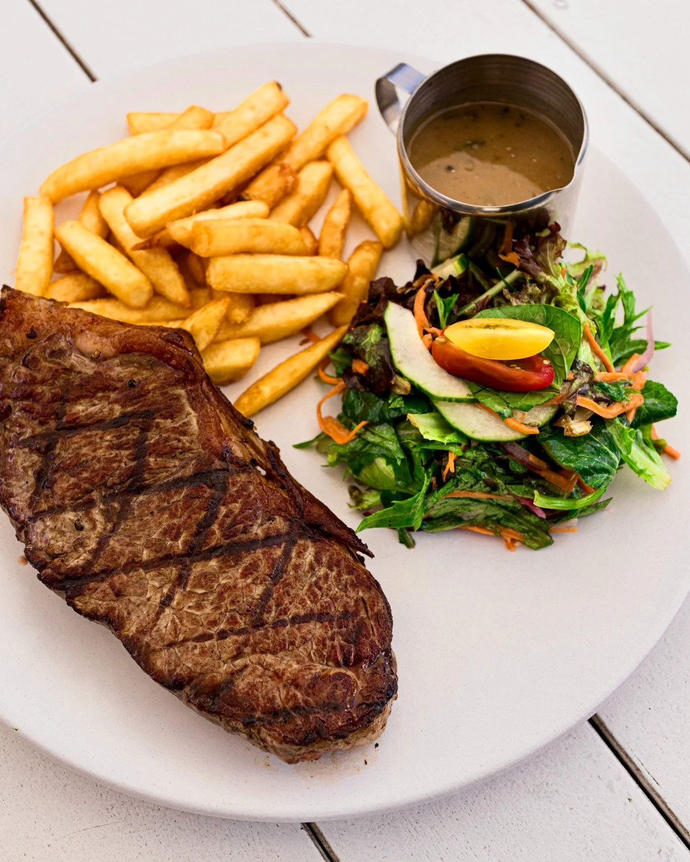Our weekly specials always deliver, and Steak Wednesdays are no exception!

Join us tomorrow and enjoy our 250g porterhouse plus your pick of a beer, wine or soft drink for $25, all day long.

Pair your steak with our Happy Hour drink specials from 3
