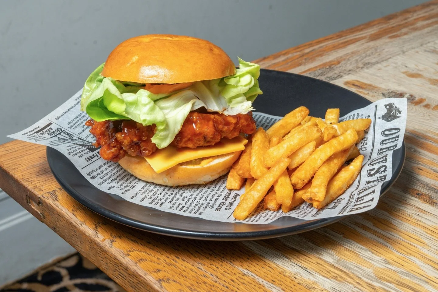 Burger Tuesday is here again!

Every Tuesday, all day, grab any of our burgers with chips plus a beer, wine or soft drink for $25.

Can&rsquo;t decide what to order? Our Korean Fried Chicken Burger is a crowd favourite, with spiced tonkatsu glazed ch